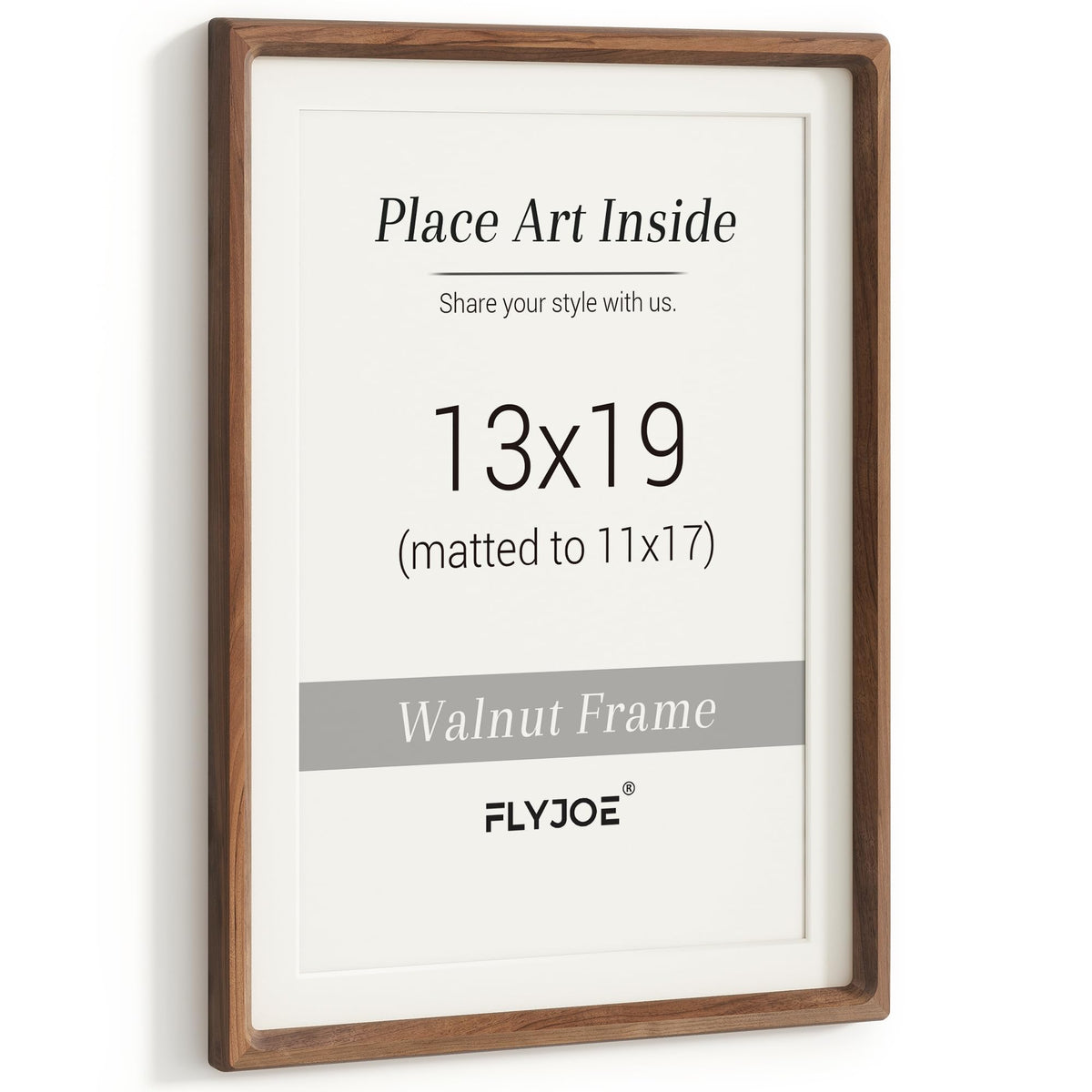 Picture Frame, USA-Sourced Hardwood Photo Frame, Walnut, 5x7