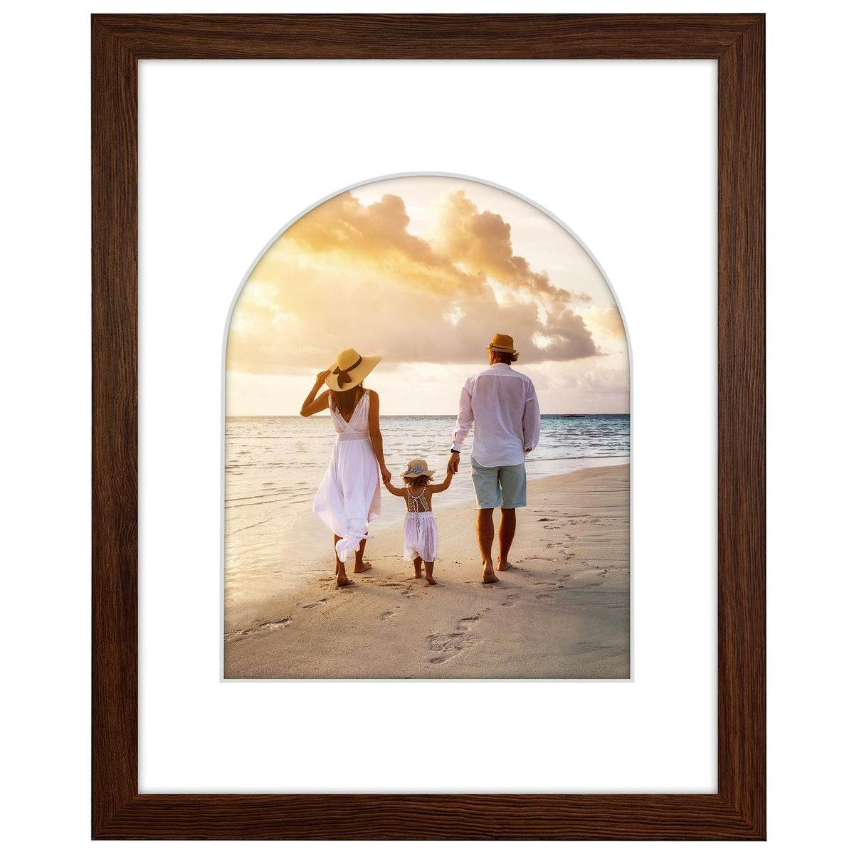 Americanflat 11x14 Picture Frame - Matted to 8x10 - Silver