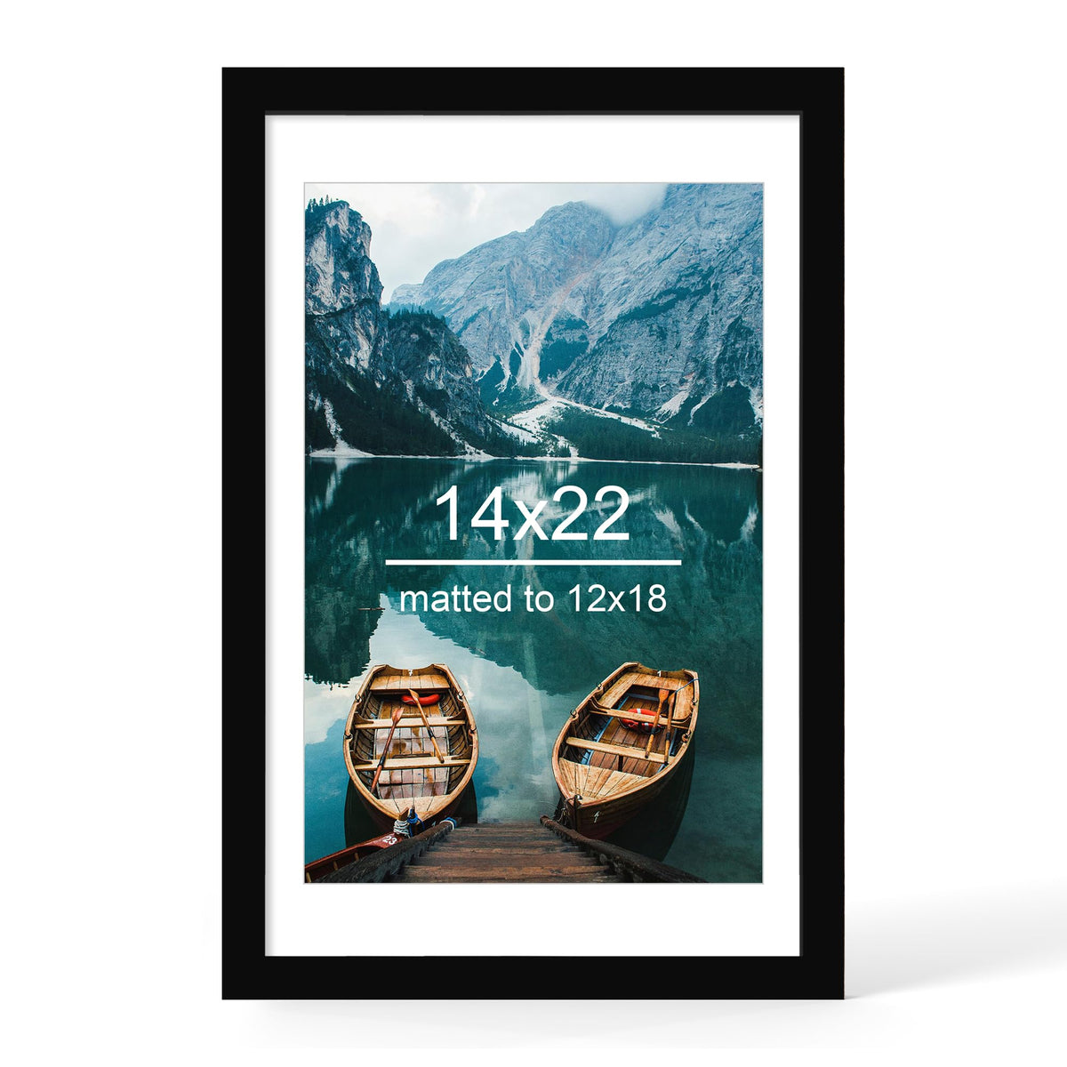 Hongkee 4x6 Picture Frame with Real Glass Wood Frame, 1 Pack (Mat 3.5x5)
