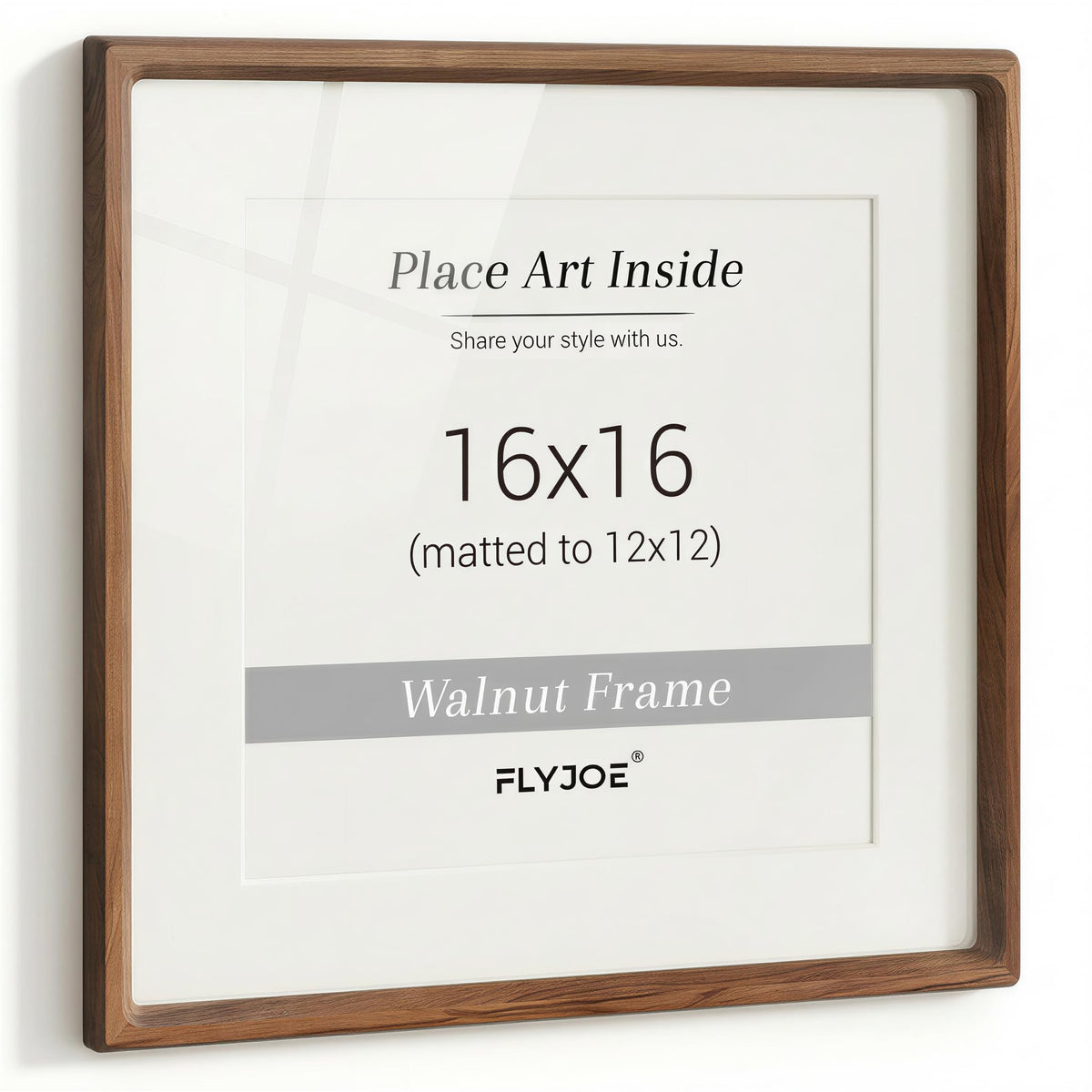 Picture Frame, USA-Sourced Hardwood Photo Frame, Walnut, 5x7