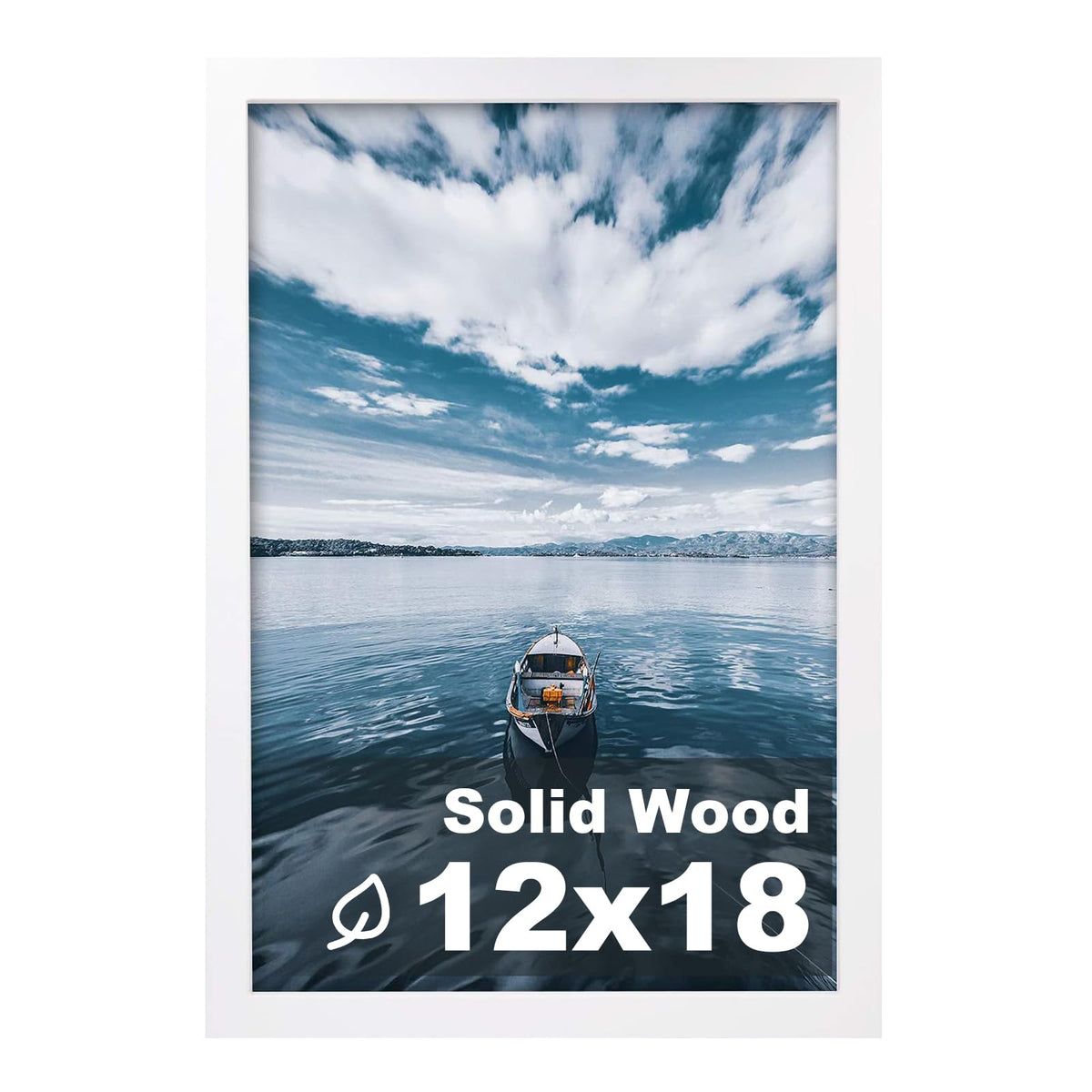 Egofine 11x14 Picture Frame Made of Solid Wood Covered by Plexiglass, Display Pictures 5x7/8x10 with Mat or 11x14 Without Mat for Table Top Display and Wall Mounting Photo Frame, Navy Blue