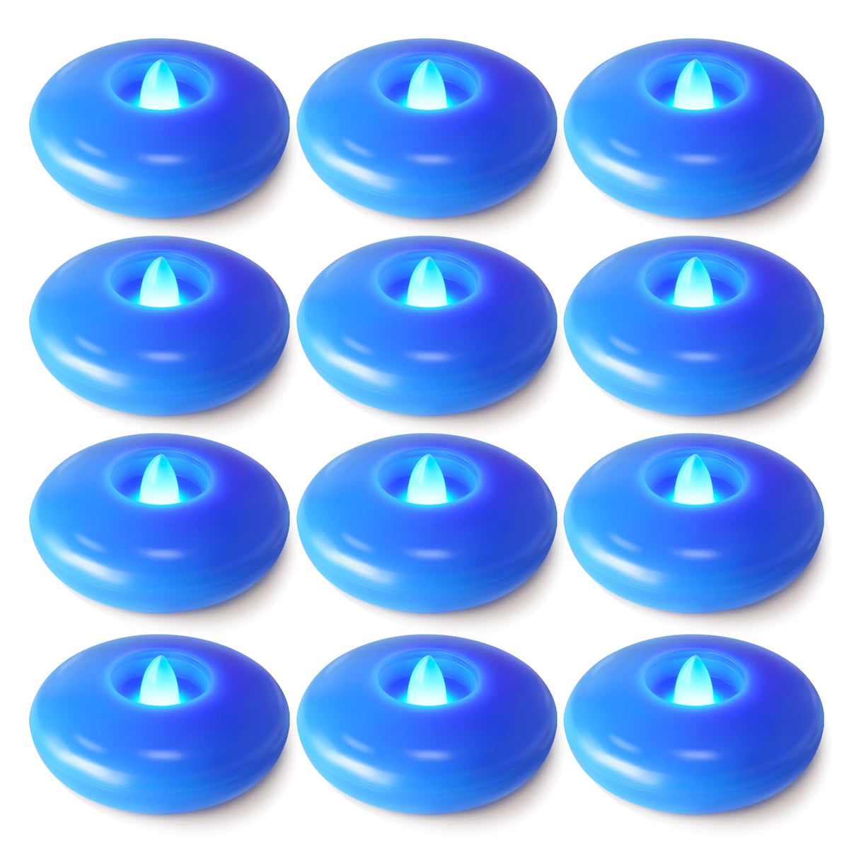 Homemory 24Pack 3" White Flameless Floating LED Candle, Waterproof Tealight