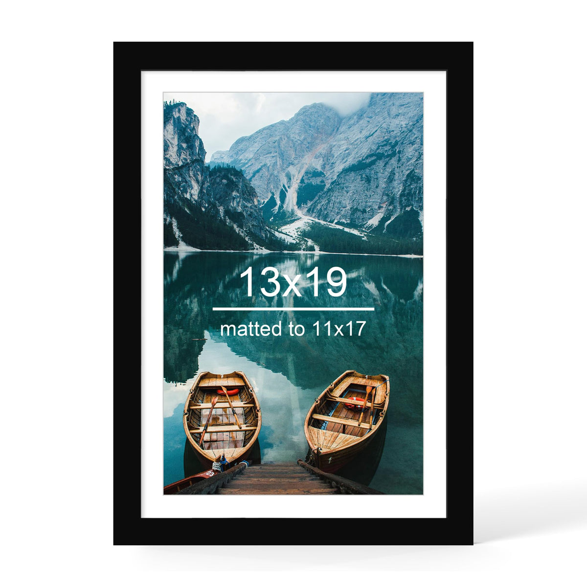 Hongkee 4x6 Picture Frame with Real Glass Wood Frame, 1 Pack (Mat 3.5x5)