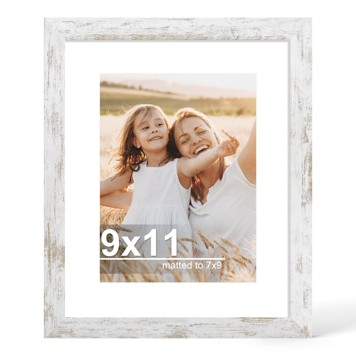 Hongkee 4x6 Picture Frame with Real Glass Wood Frame, 1 Pack (Mat 3.5x5)