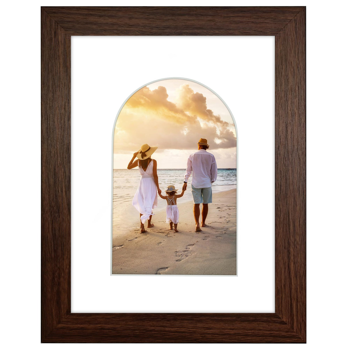 Americanflat 11x14 Picture Frame - Matted to 8x10 - Silver