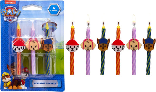 PAW Patrol Birthday Candles | Party Cake Decoration Toppers | 6 Count