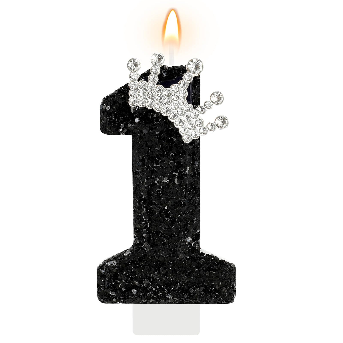 Birthday Number Candles,Purple Crown Birthday Candles for Cake,Glitter Number 7 Candle Cake Topper with Sequins for Anniversary Celebrations Supplies (Number 7)