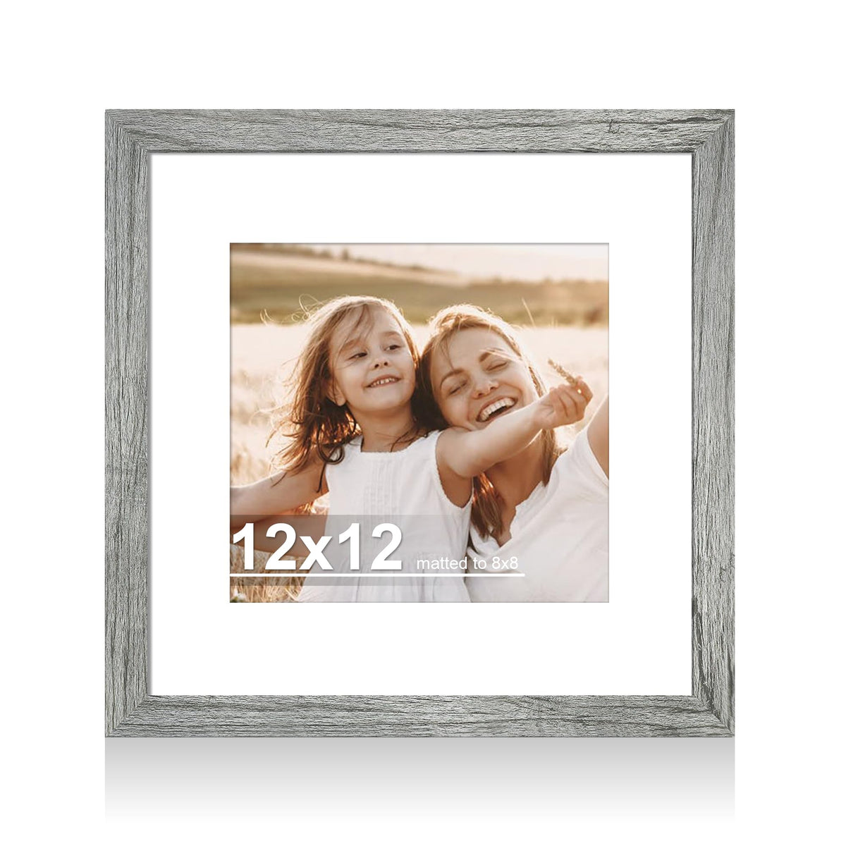 Hongkee 4x6 Picture Frame with Real Glass Wood Frame, 1 Pack (Mat 3.5x5)