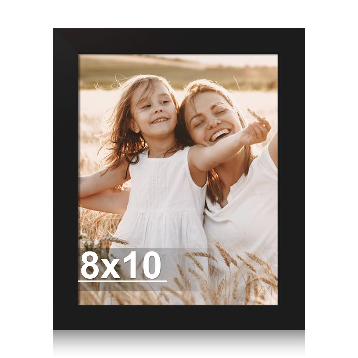 Hongkee 4x6 Picture Frame with Real Glass Wood Frame, 1 Pack (Mat 3.5x5)