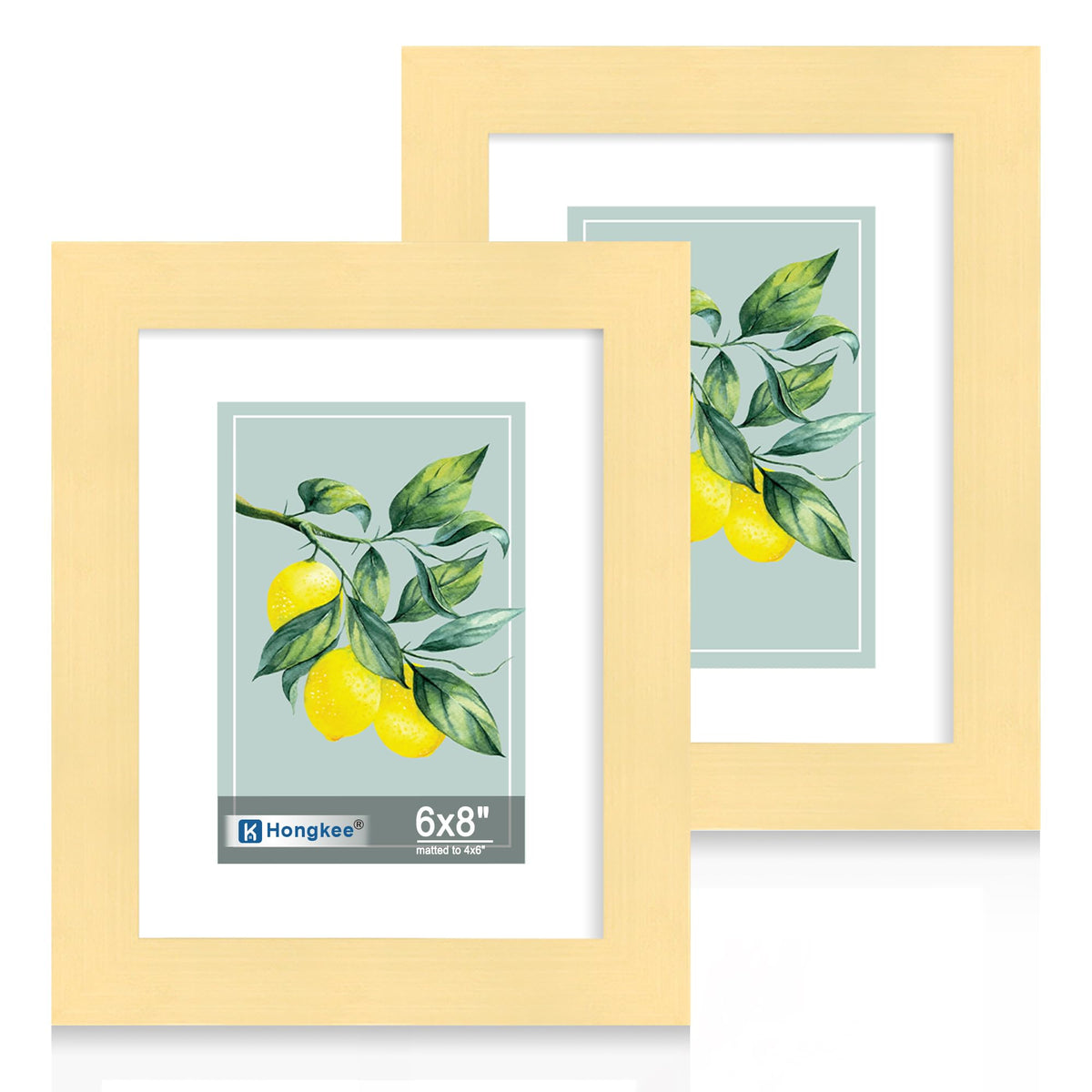 Hongkee 5x7 Picture Frame Set of 2, Made of Real Glass and Distressed White Wooden Frame - Display Pictures 4x6 with Mat or 5x7 Without Mat, 5 by 7 Photo Frame for Wall or Tabletop Display