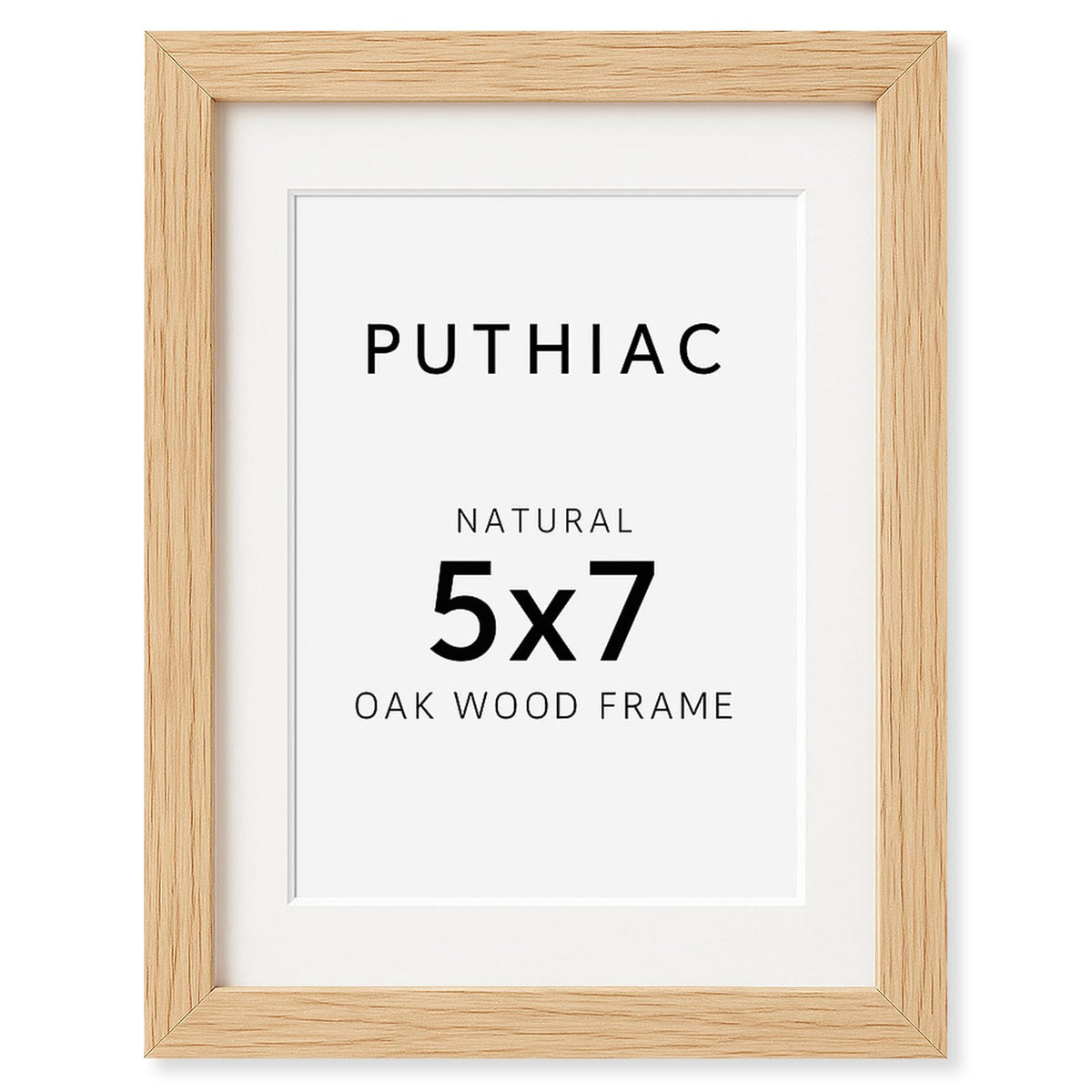 puthiac 11x14 Solid Oak Wood Picture Frame, Natural Oak, 1 Pack