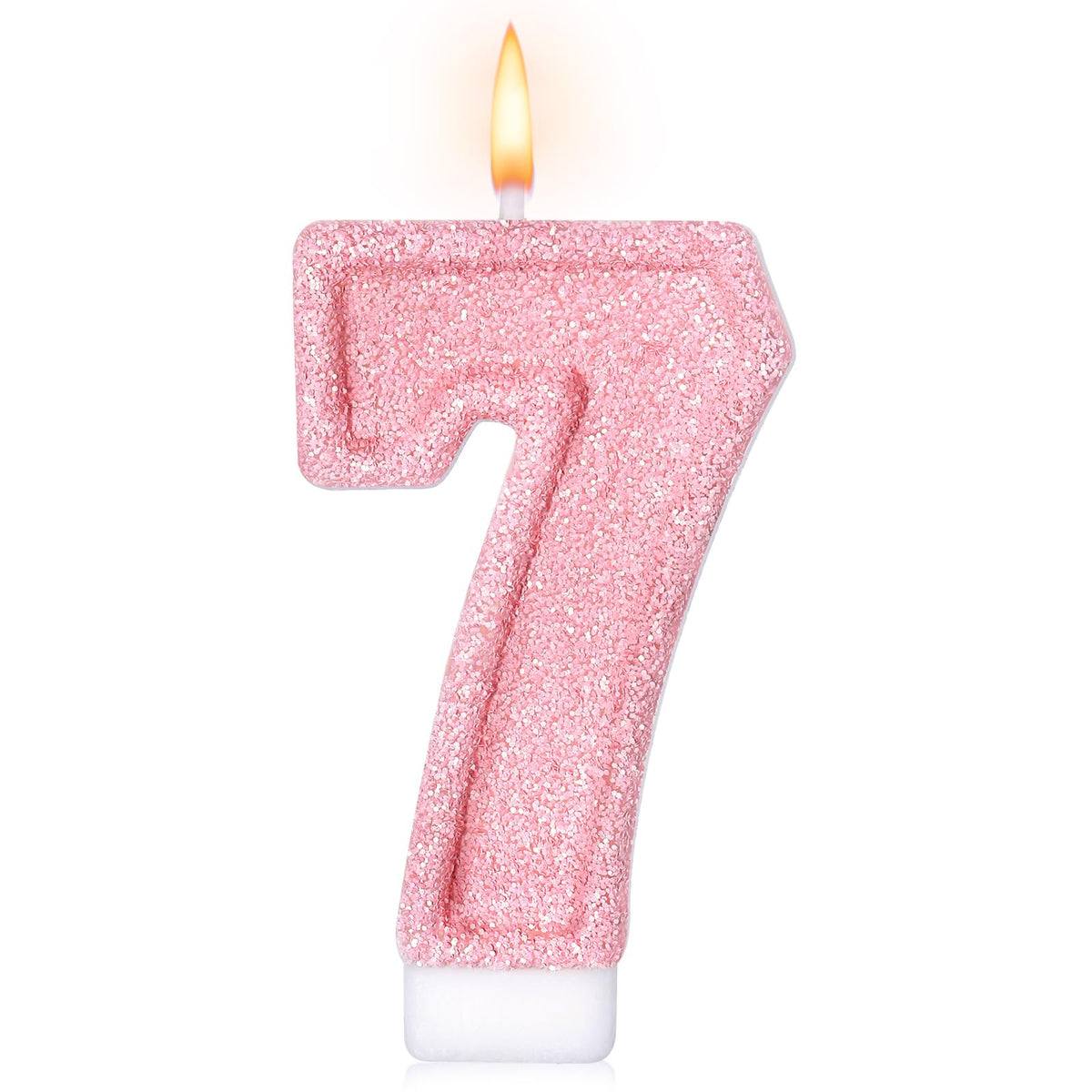 Cute Number 1 Birthday Candle, Glitter Pink Number Candles, First Birthday Cake Topper Decoration, Party Supplies Anniversary Celebrations