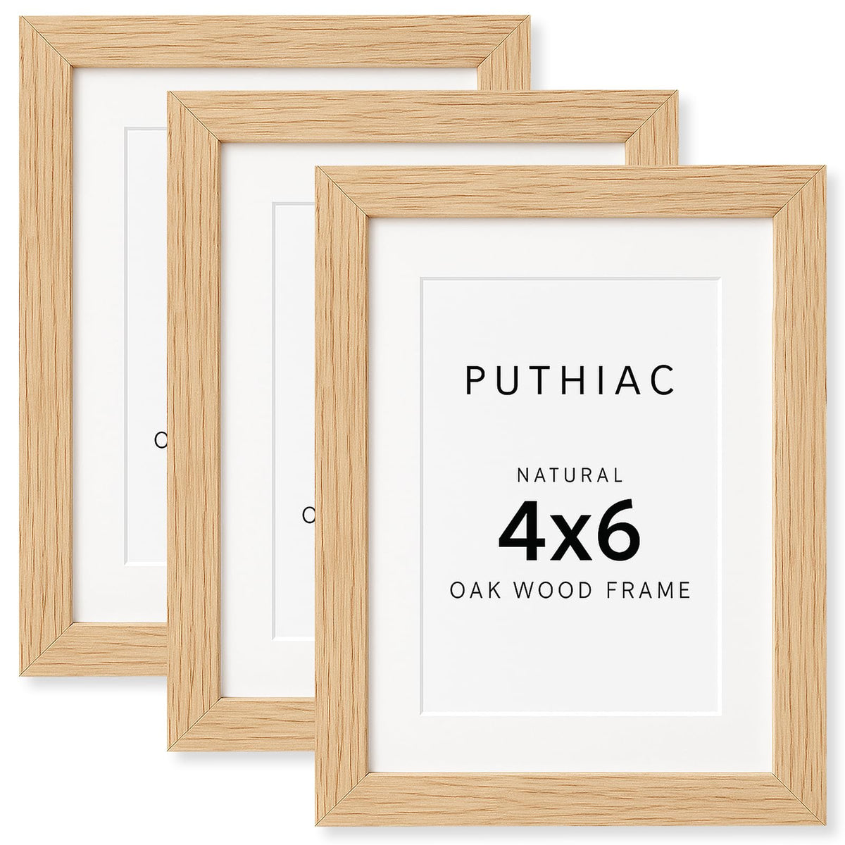 puthiac 11x14 Solid Oak Wood Picture Frame, Natural Oak, 1 Pack