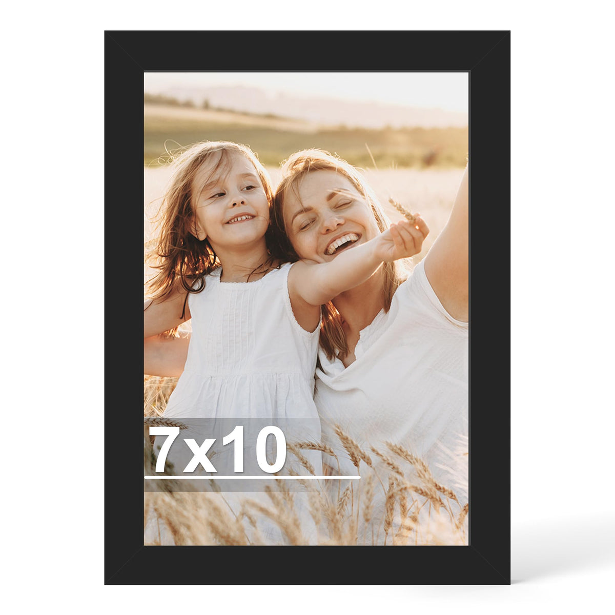Hongkee 4x6 Picture Frame with Real Glass Wood Frame, 1 Pack (Mat 3.5x5)