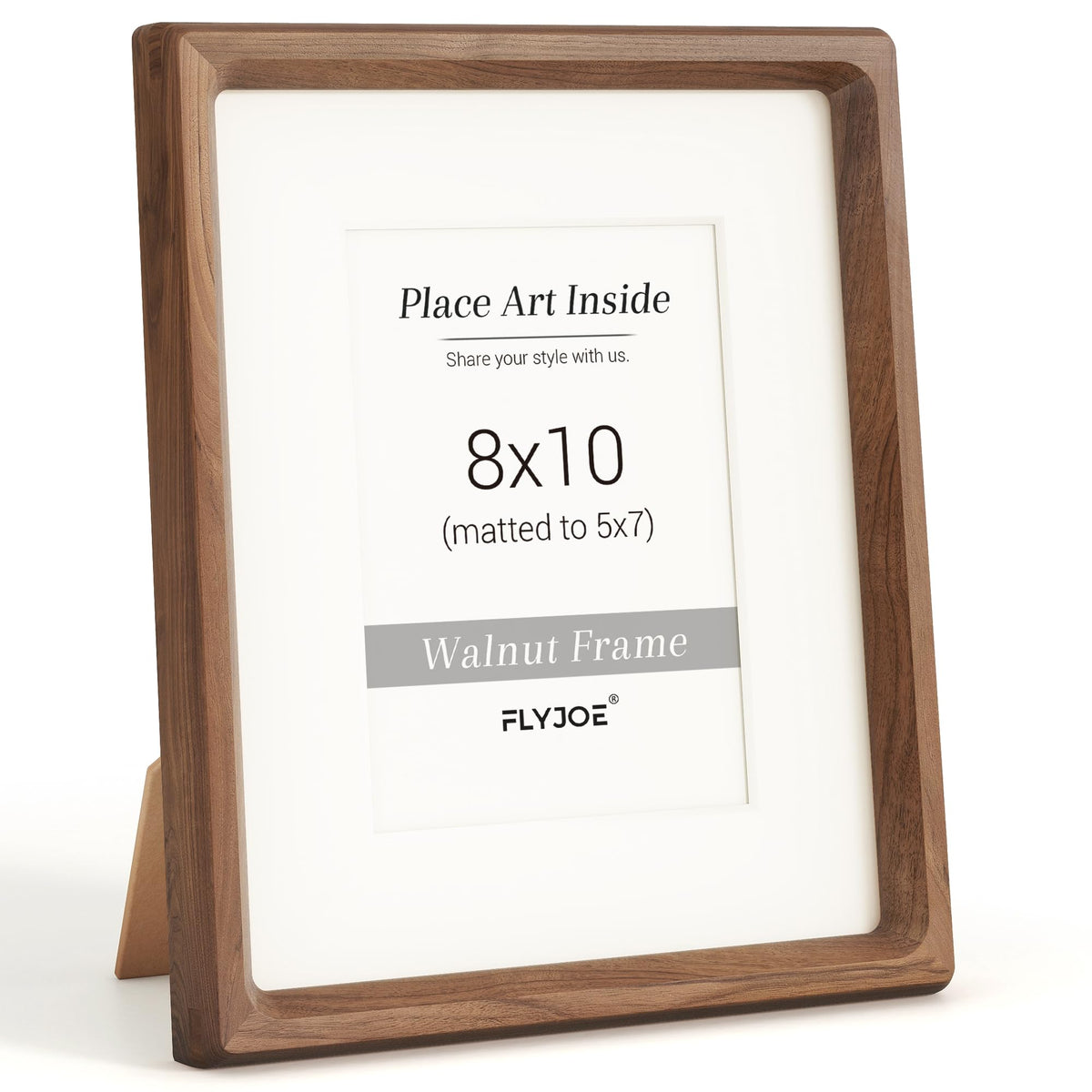 Picture Frame, USA-Sourced Hardwood Photo Frame, Walnut, 5x7