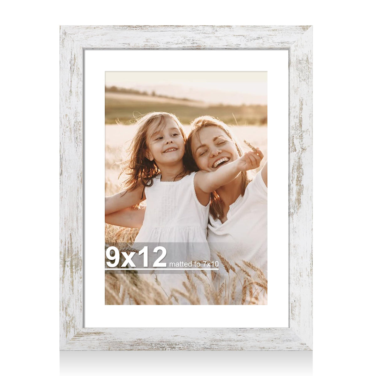 Hongkee 4x6 Picture Frame with Real Glass Wood Frame, 1 Pack (Mat 3.5x5)