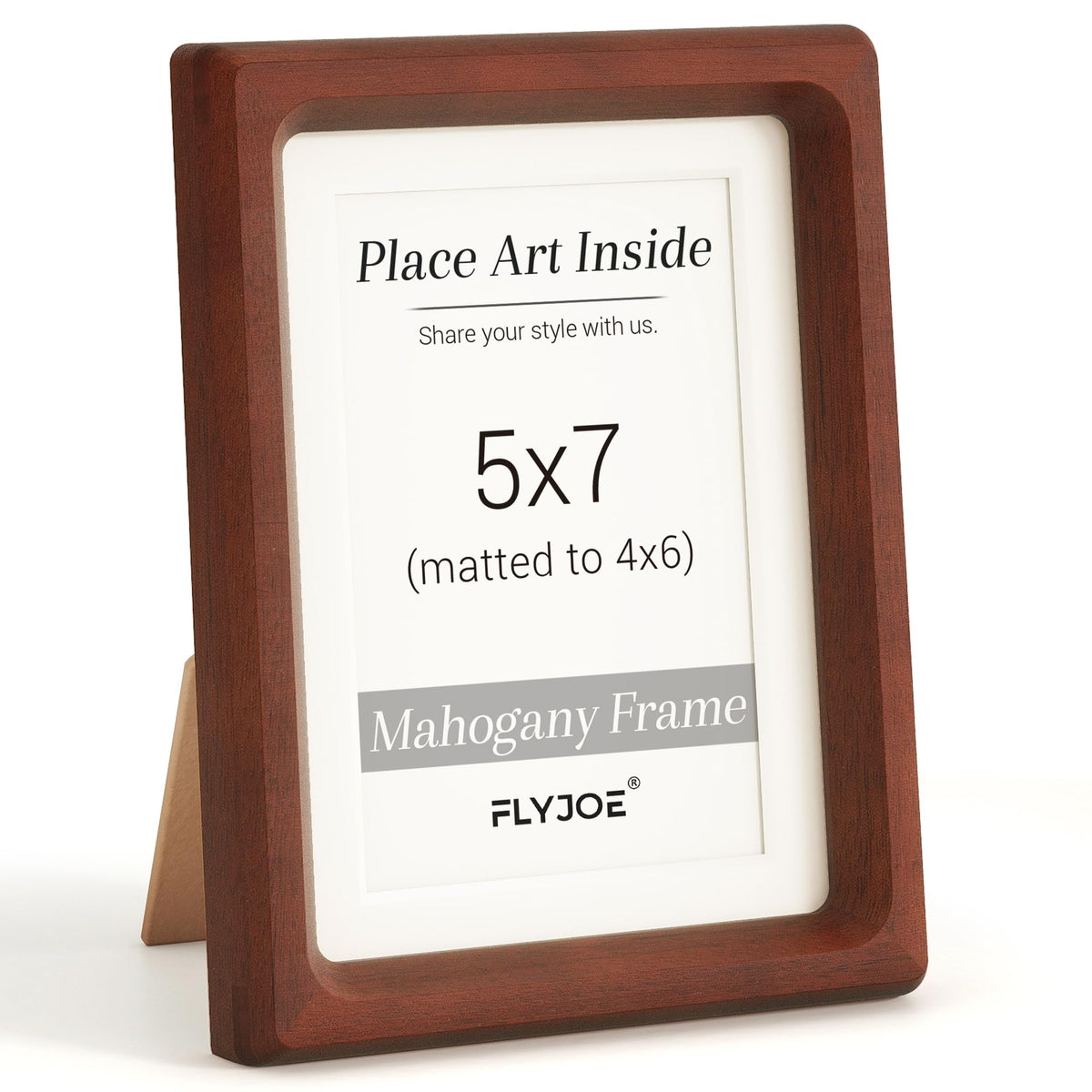 Picture Frame, USA-Sourced Hardwood Photo Frame, Walnut, 5x7