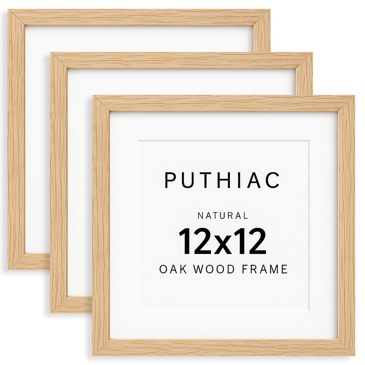 puthiac 11x14 Solid Oak Wood Picture Frame, Natural Oak, 1 Pack