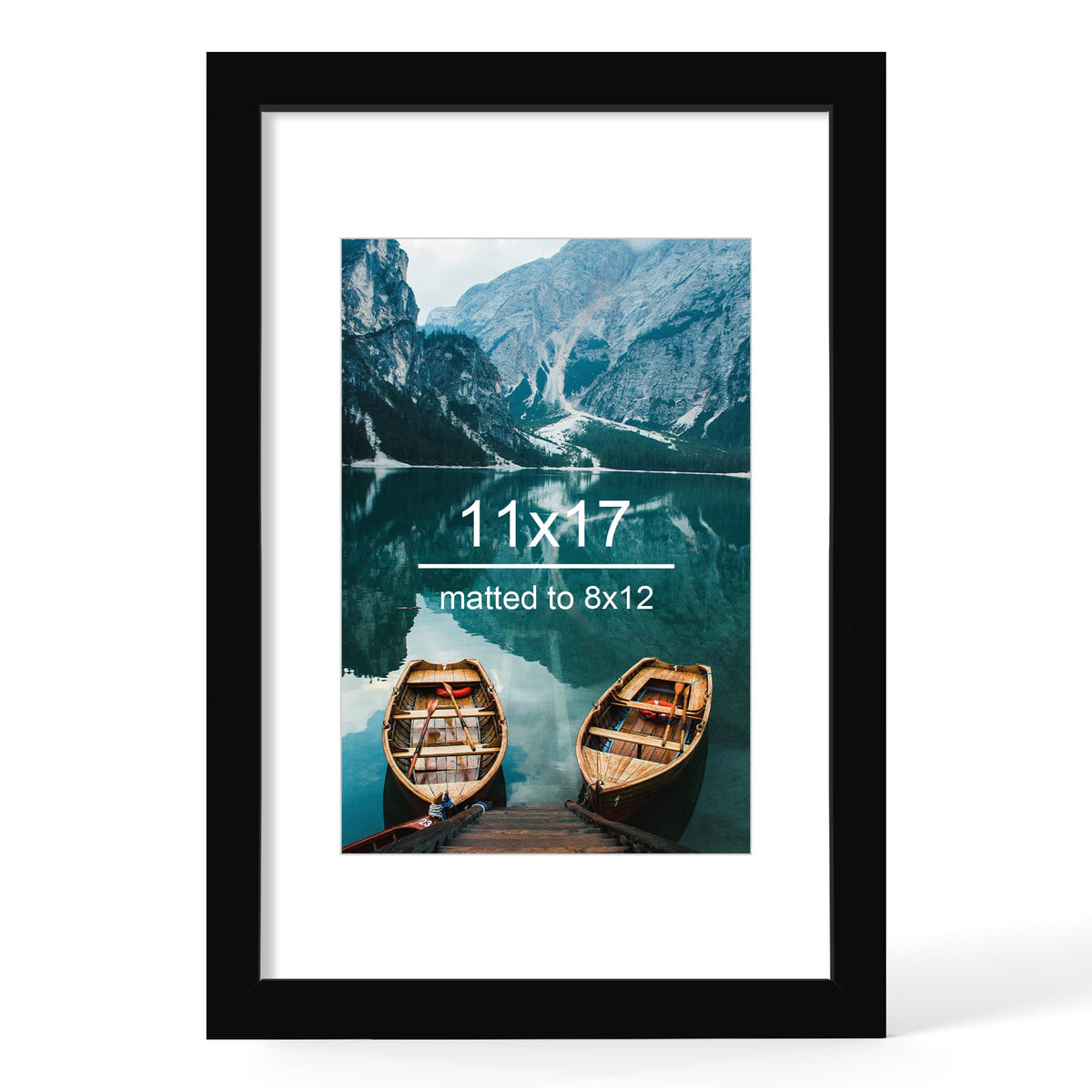 Hongkee 4x6 Picture Frame with Real Glass Wood Frame, 1 Pack (Mat 3.5x5)