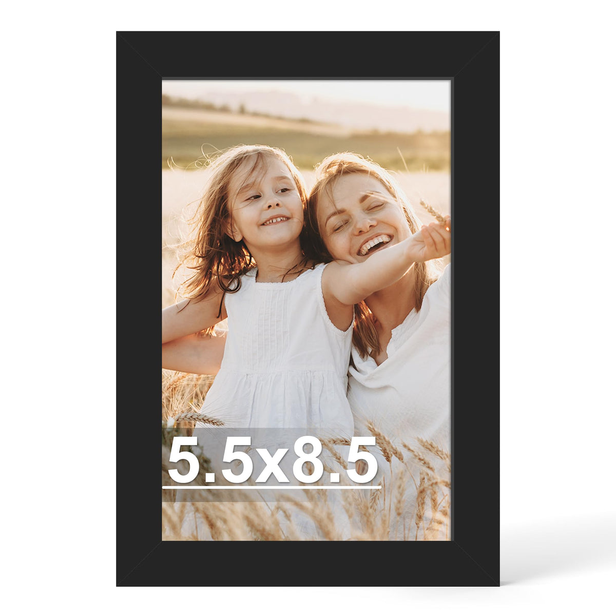 Hongkee 4x6 Picture Frame with Real Glass Wood Frame, 1 Pack (Mat 3.5x5)