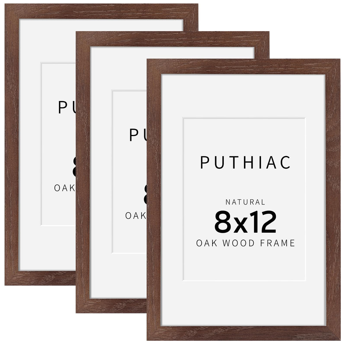 puthiac 11x14 Solid Oak Wood Picture Frame, Natural Oak, 1 Pack