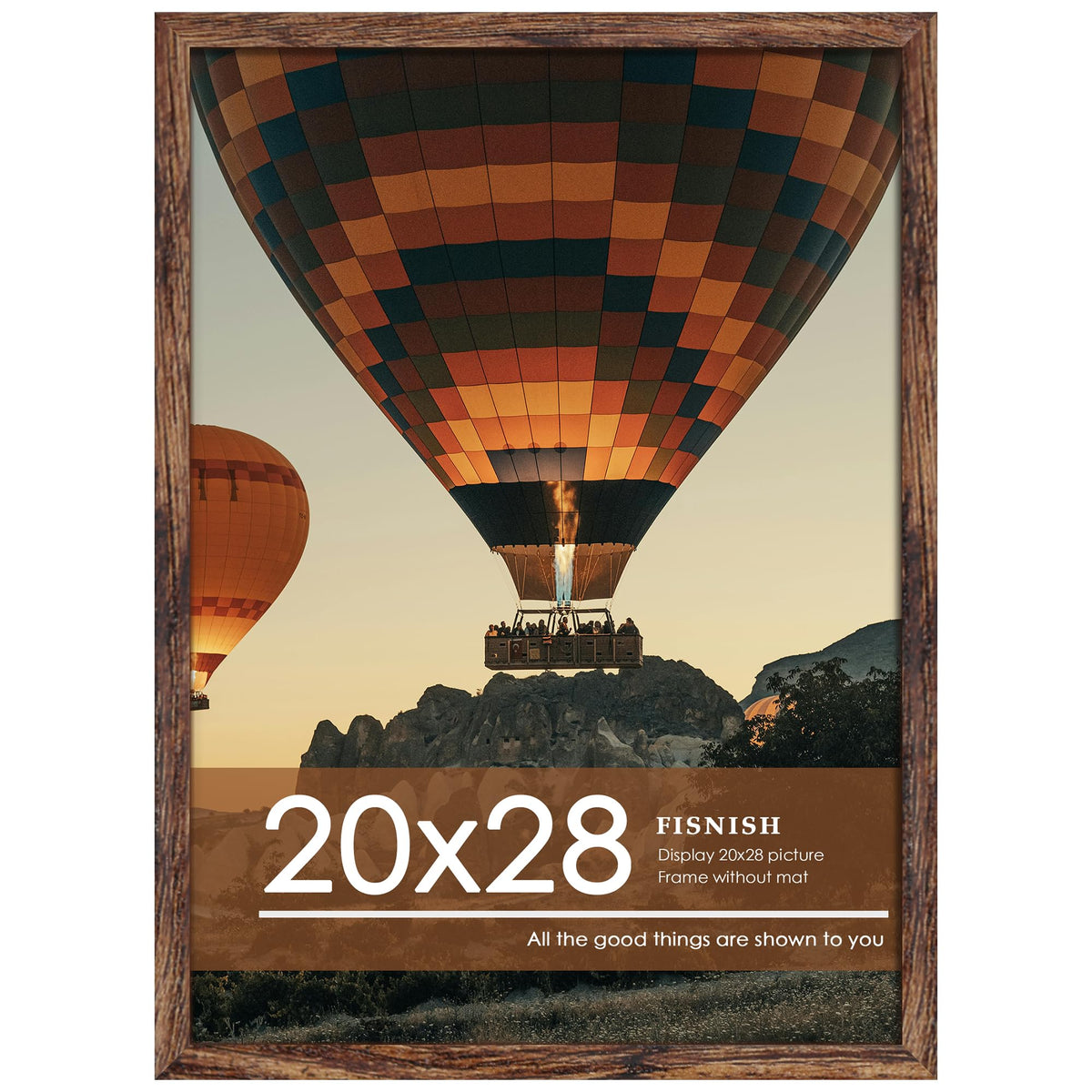 12x16 Picture Frame Brown, Classic Poster Frame for Wall Mounting