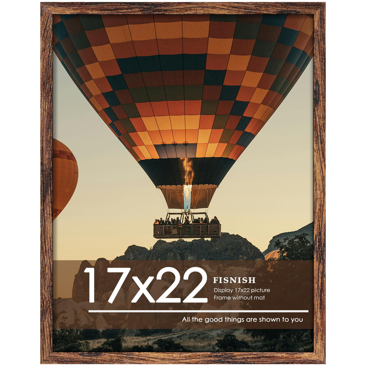 12x16 Picture Frame Brown, Classic Poster Frame for Wall Mounting