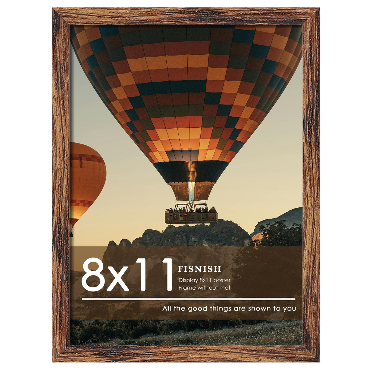 12x16 Picture Frame Brown, Classic Poster Frame for Wall Mounting