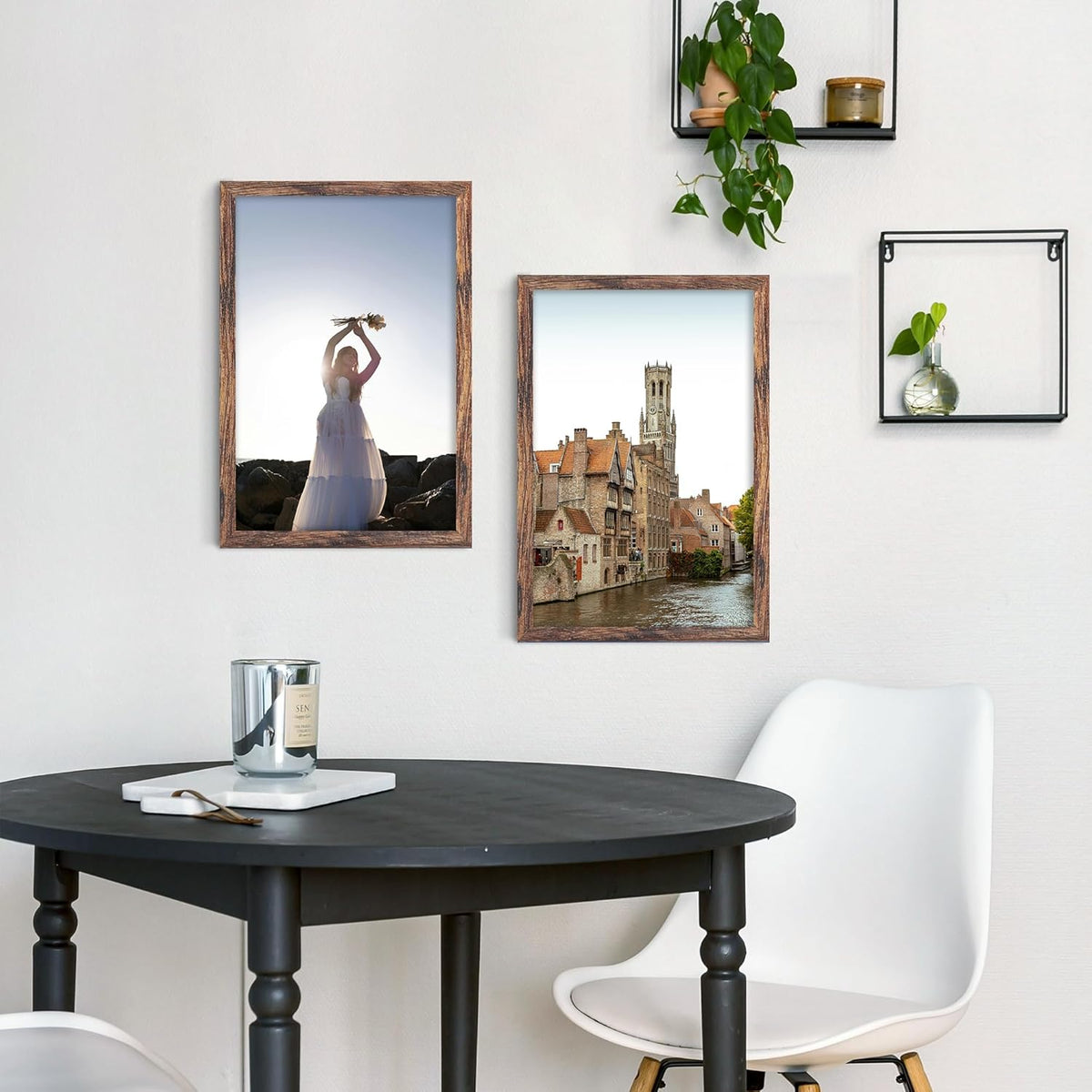 12x16 Picture Frame Brown, Classic Poster Frame for Wall Mounting