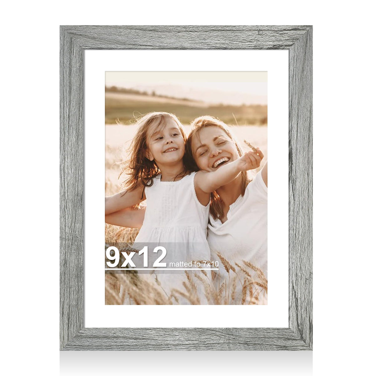 Hongkee 4x6 Picture Frame with Real Glass Wood Frame, 1 Pack (Mat 3.5x5)