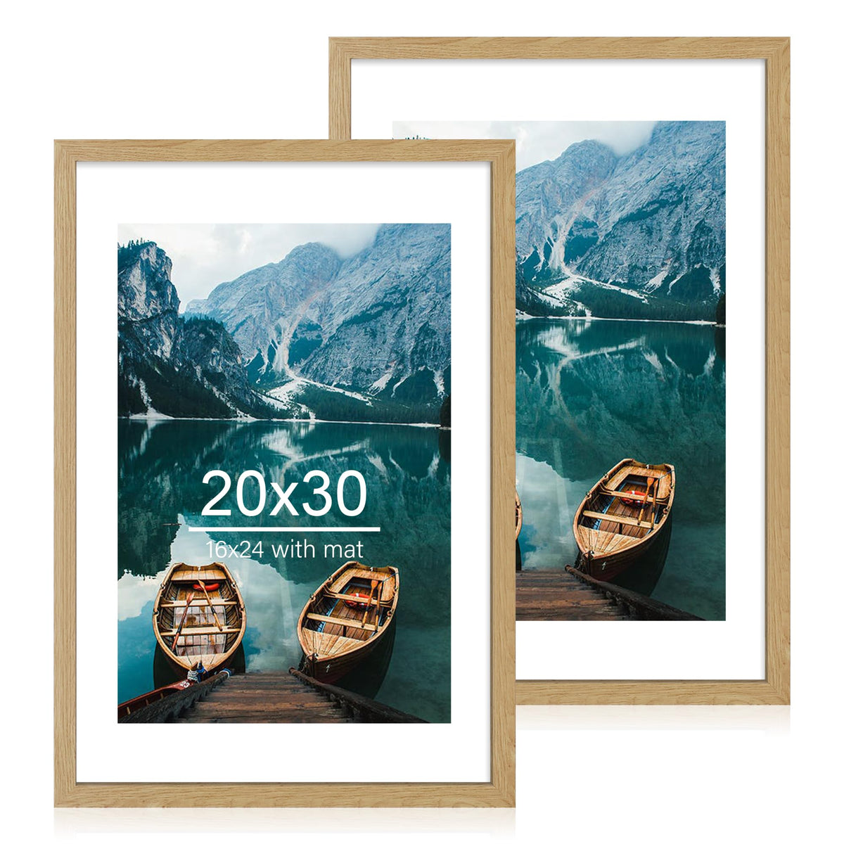 Hongkee 5x7 Picture Frame Set of 2, Made of Real Glass and Distressed White Wooden Frame - Display Pictures 4x6 with Mat or 5x7 Without Mat, 5 by 7 Photo Frame for Wall or Tabletop Display