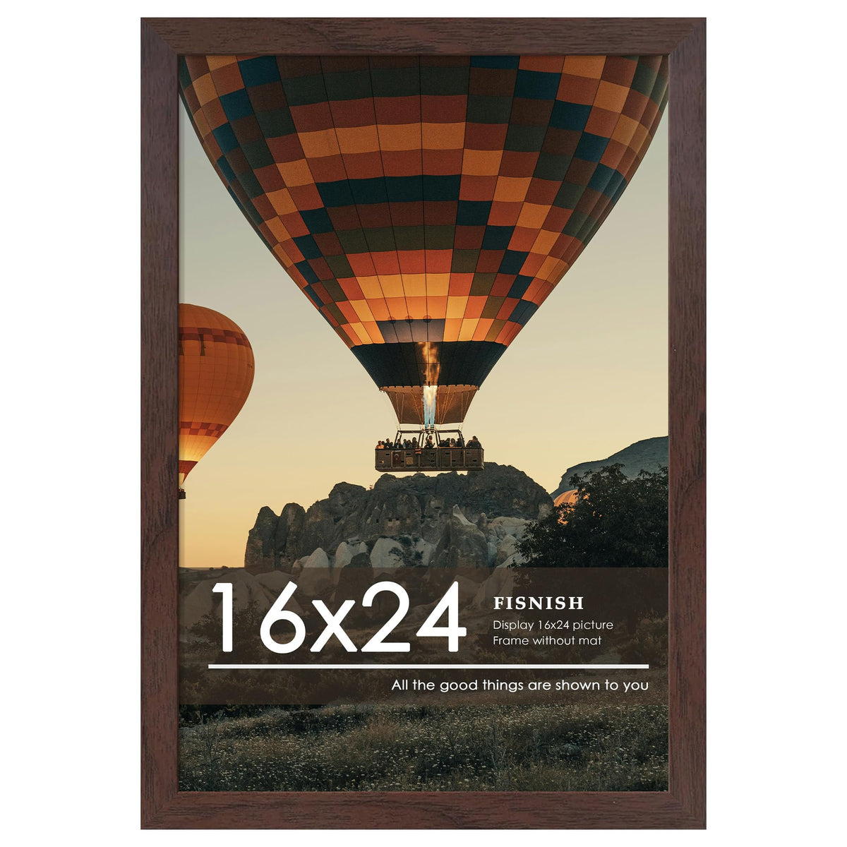 12x16 Picture Frame Brown, Classic Poster Frame for Wall Mounting