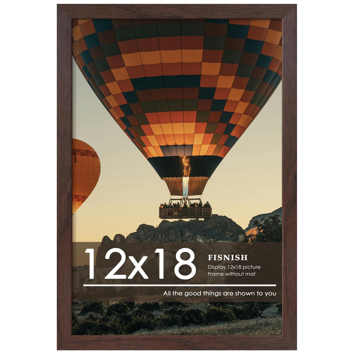 12x16 Picture Frame Brown, Classic Poster Frame for Wall Mounting