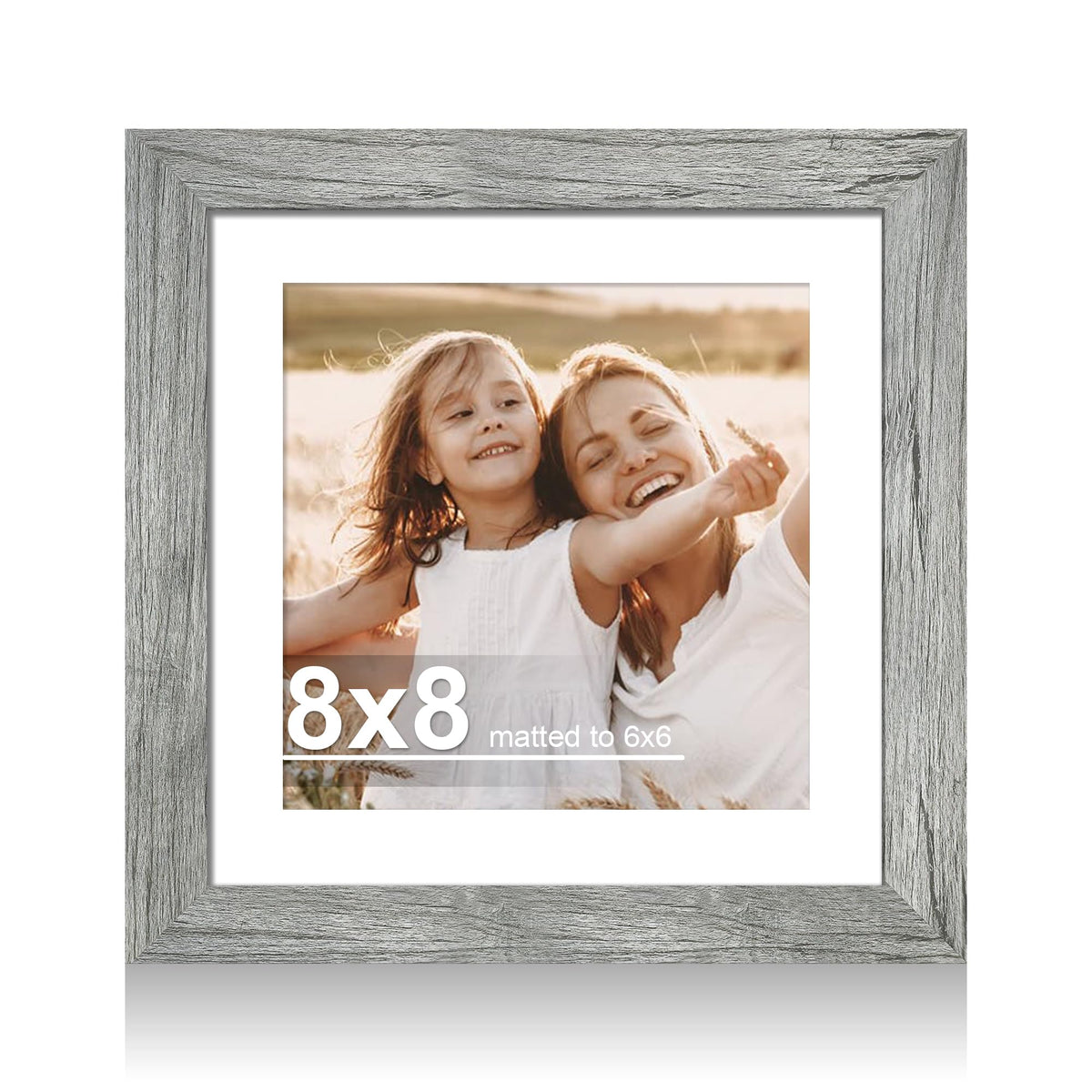 Hongkee 4x6 Picture Frame with Real Glass Wood Frame, 1 Pack (Mat 3.5x5)
