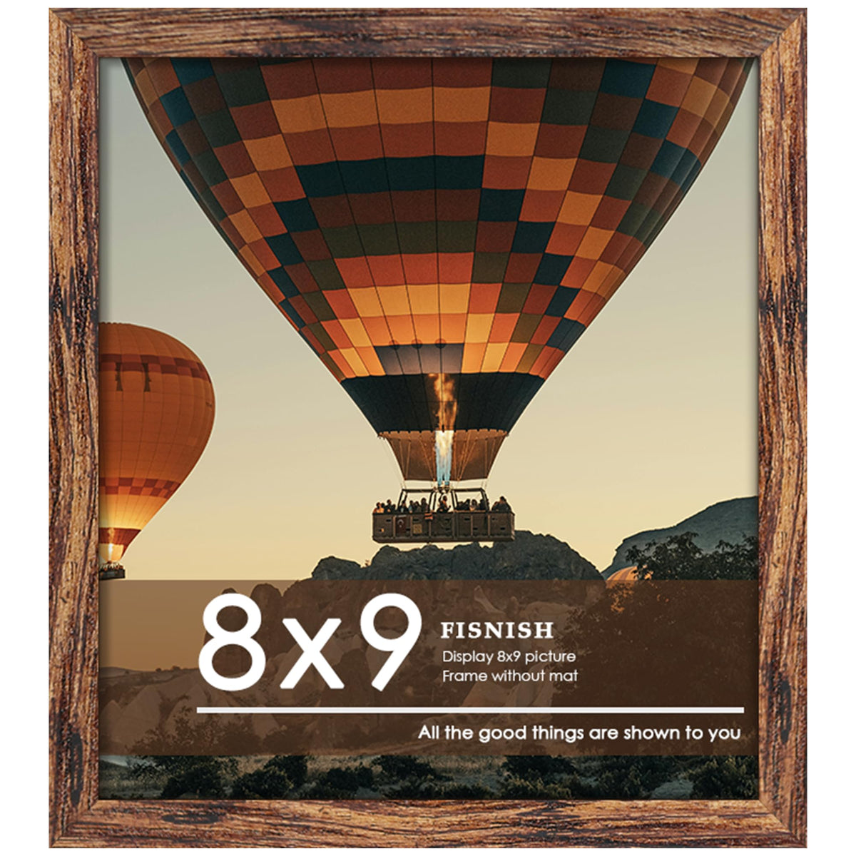 12x16 Picture Frame Brown, Classic Poster Frame for Wall Mounting