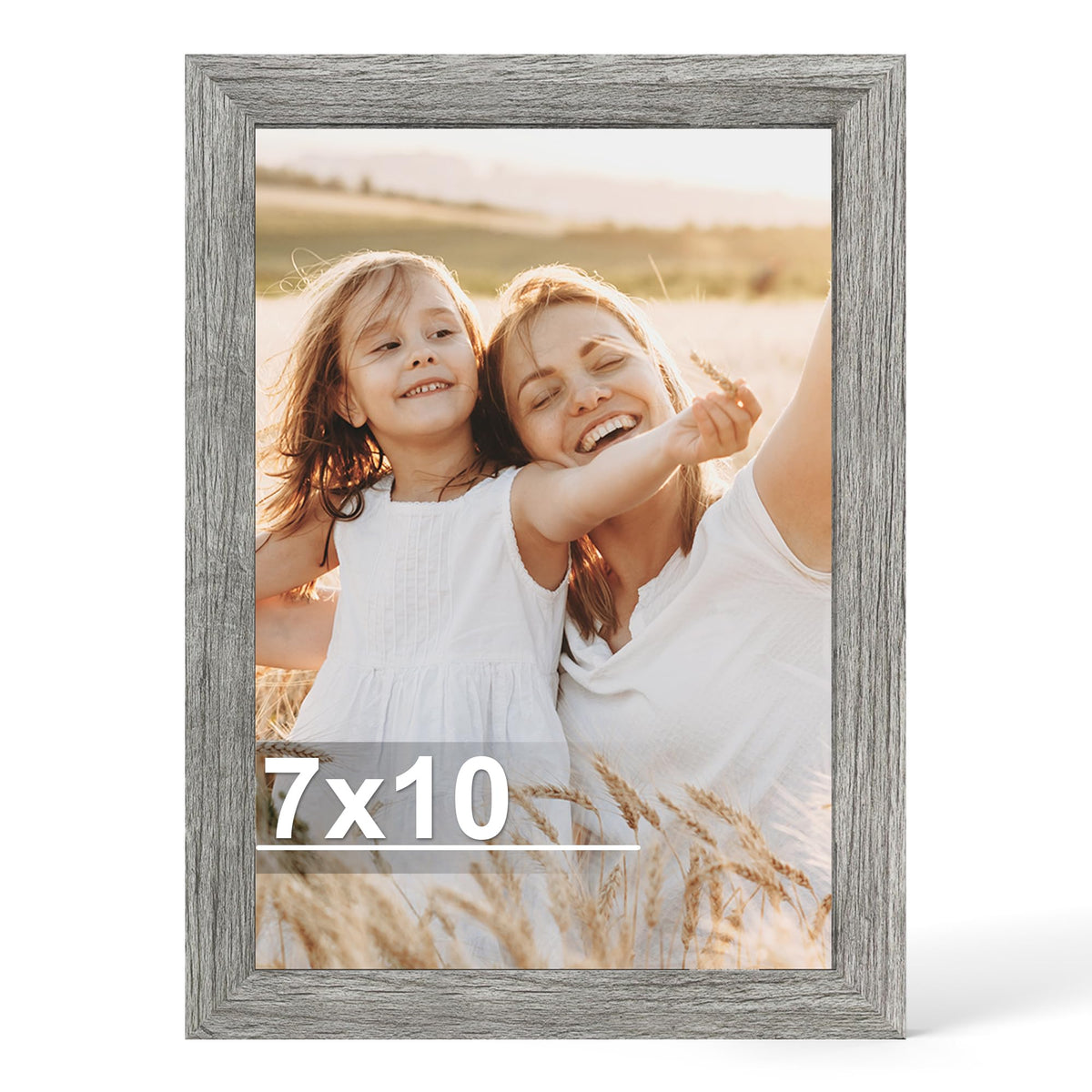 Hongkee 4x6 Picture Frame with Real Glass Wood Frame, 1 Pack (Mat 3.5x5)