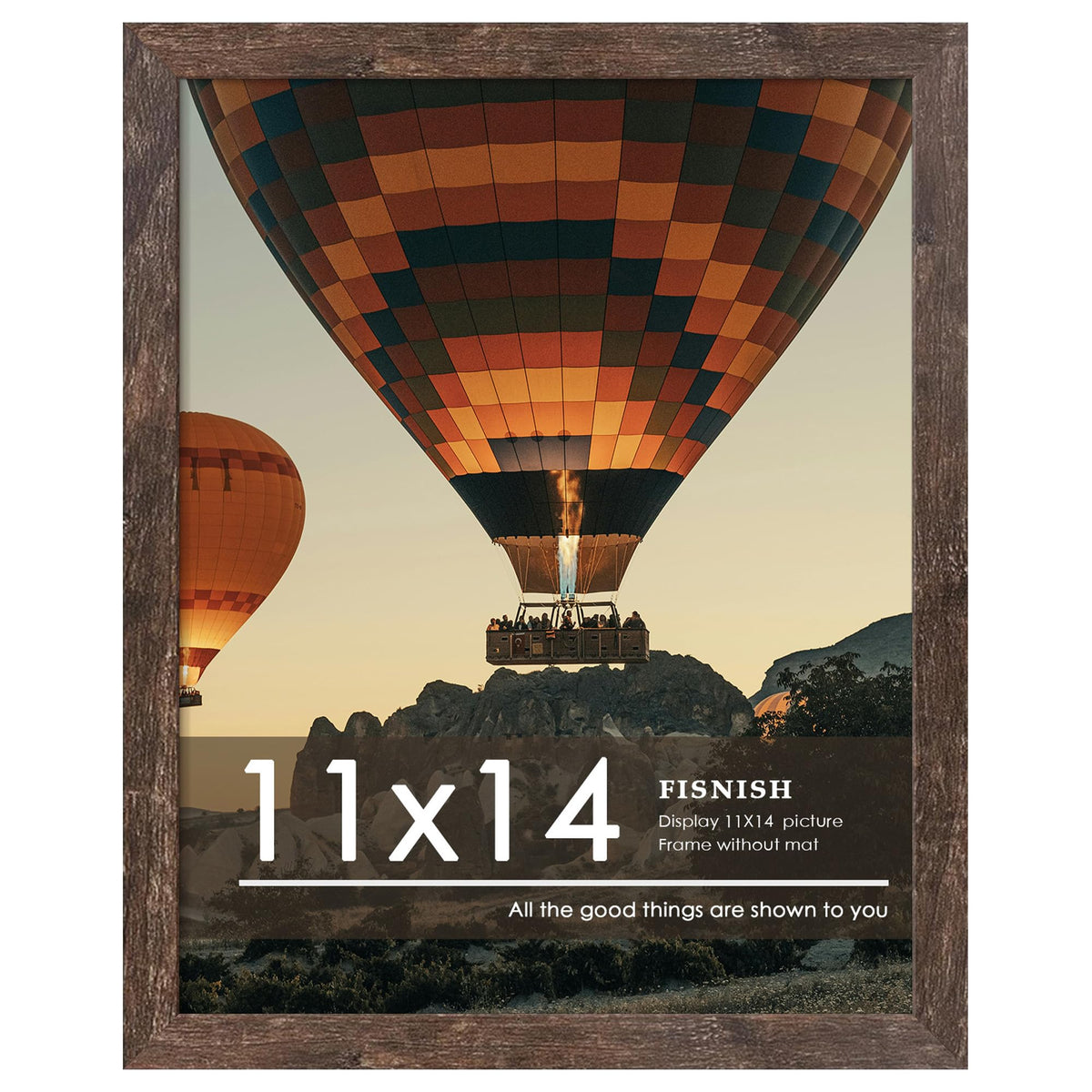 12x16 Picture Frame Brown, Classic Poster Frame for Wall Mounting