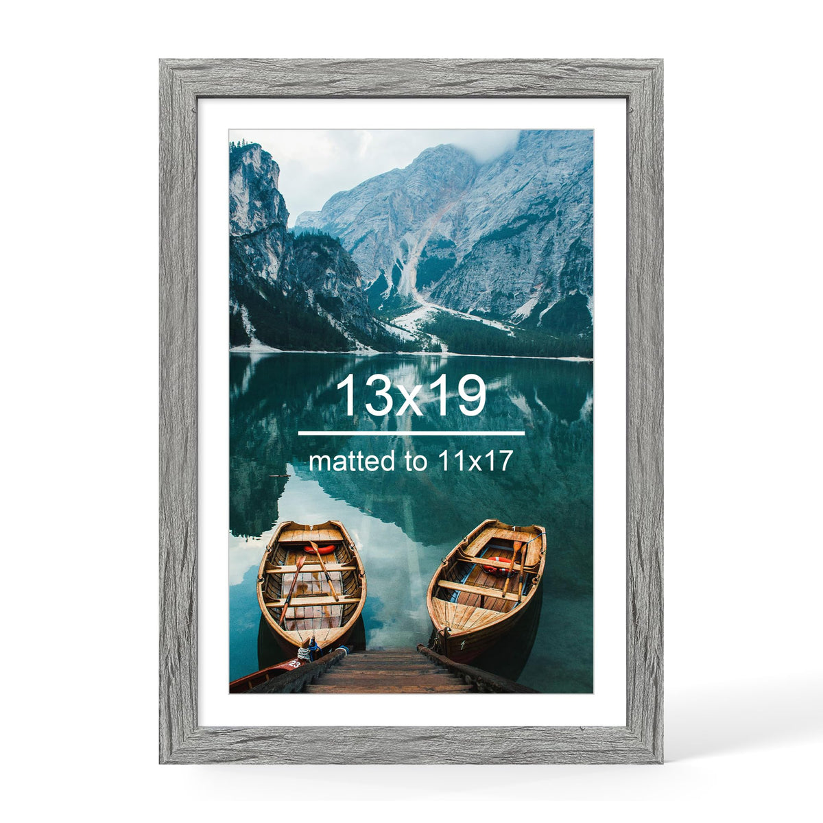 Hongkee 4x6 Picture Frame with Real Glass Wood Frame, 1 Pack (Mat 3.5x5)
