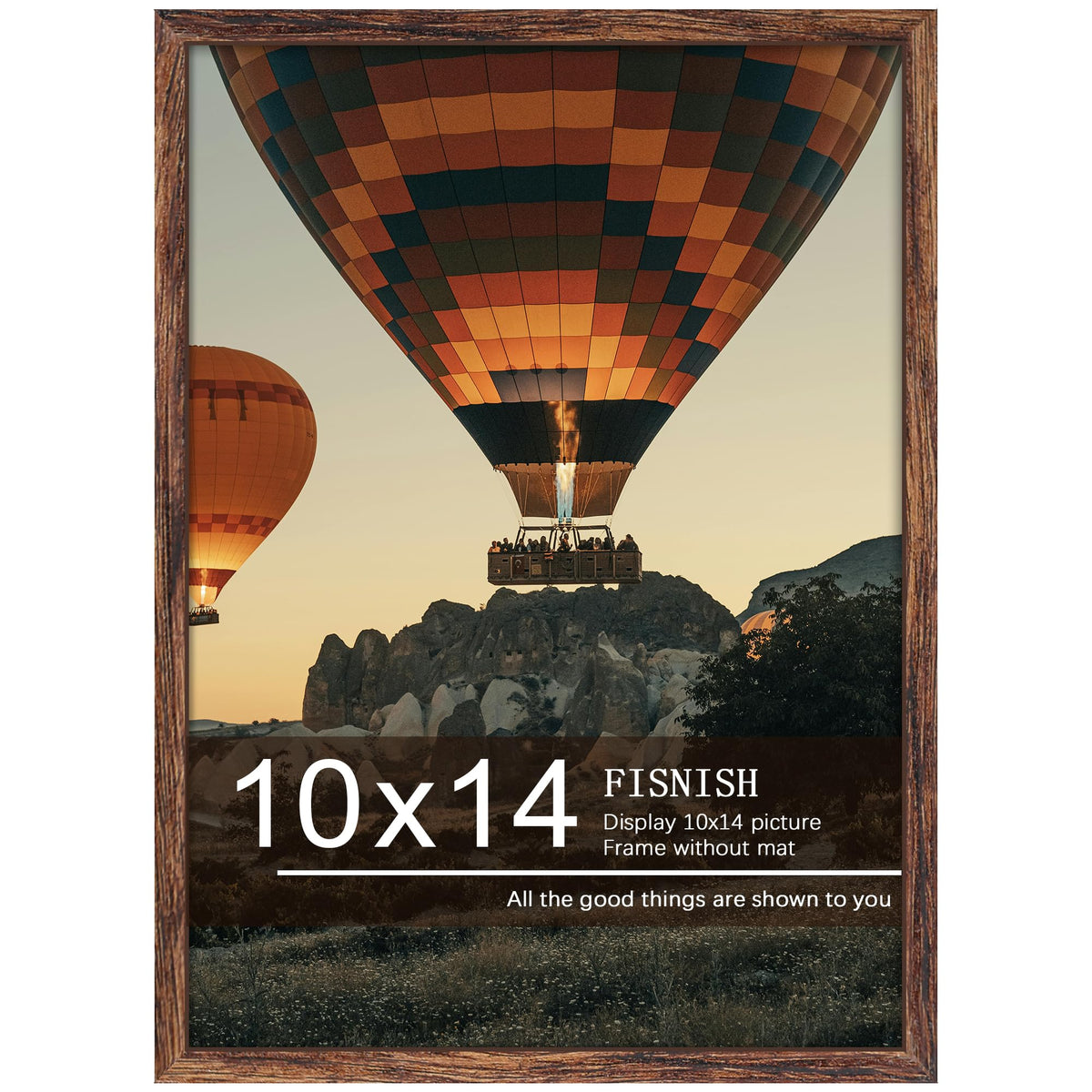12x16 Picture Frame Brown, Classic Poster Frame for Wall Mounting