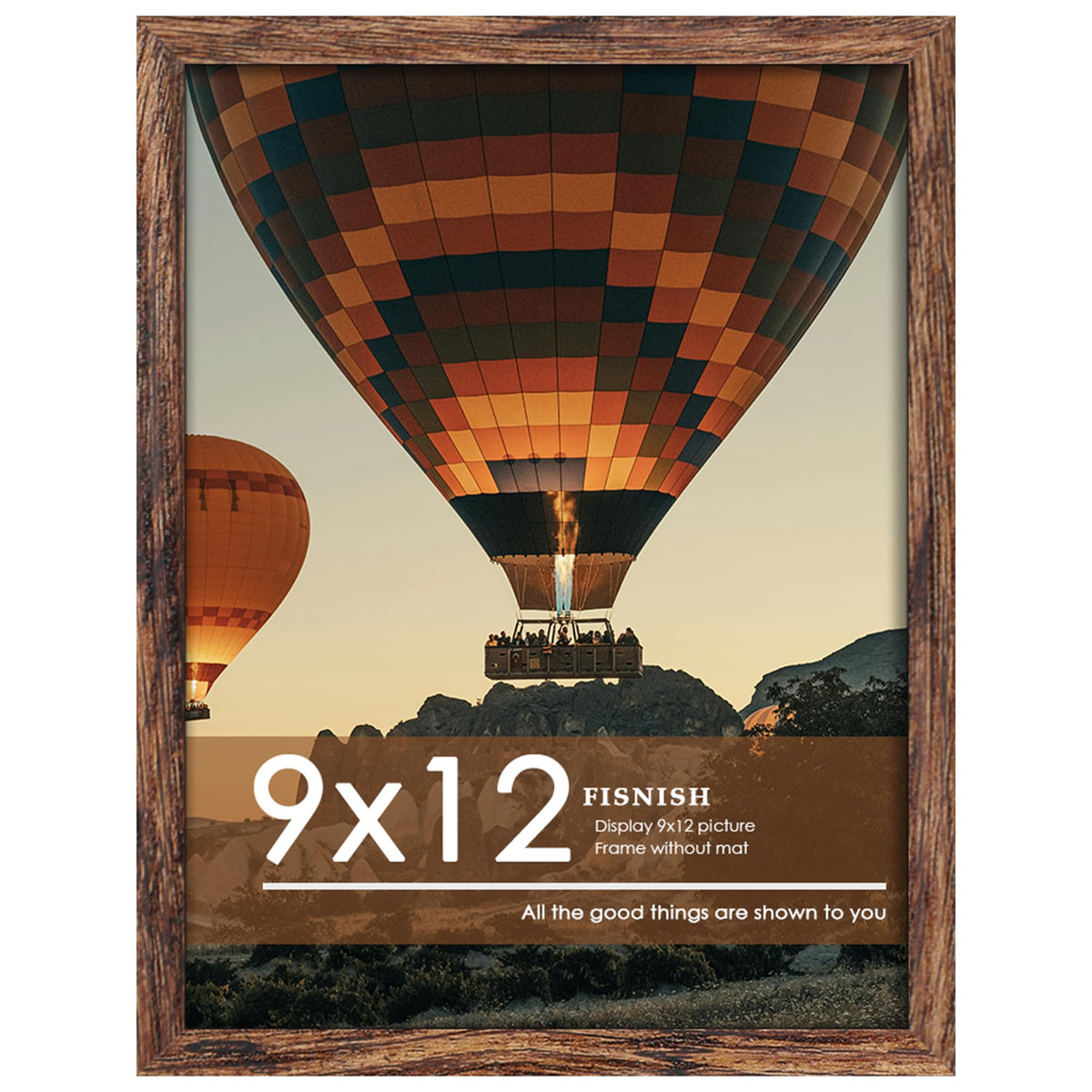12x16 Picture Frame Brown, Classic Poster Frame for Wall Mounting