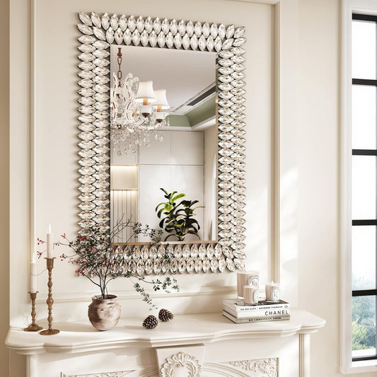 Kelly Miller 24"x36" Jeweled Luxury Rectangle Decorative Wall Mirror