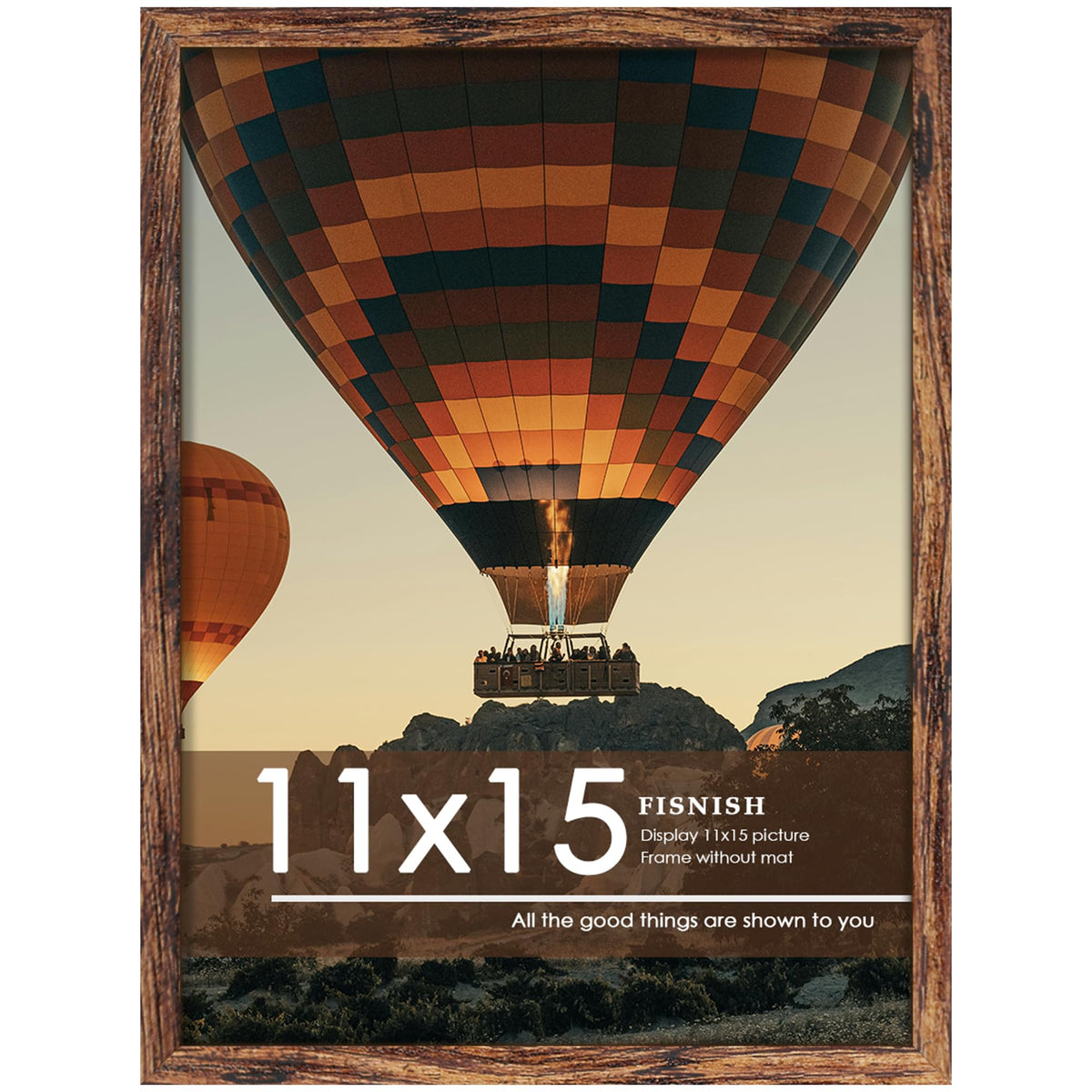 12x16 Picture Frame Brown, Classic Poster Frame for Wall Mounting