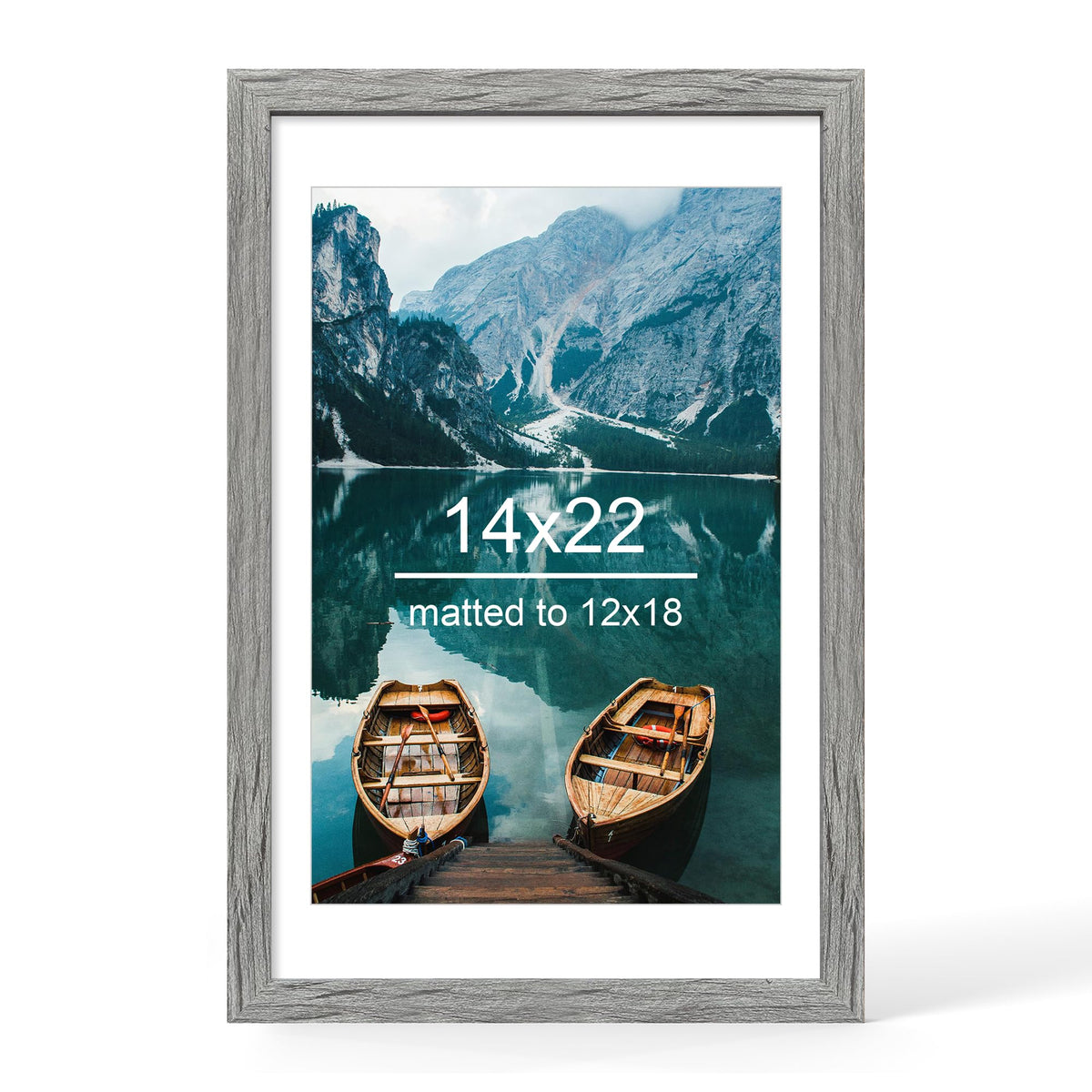 Hongkee 4x6 Picture Frame with Real Glass Wood Frame, 1 Pack (Mat 3.5x5)