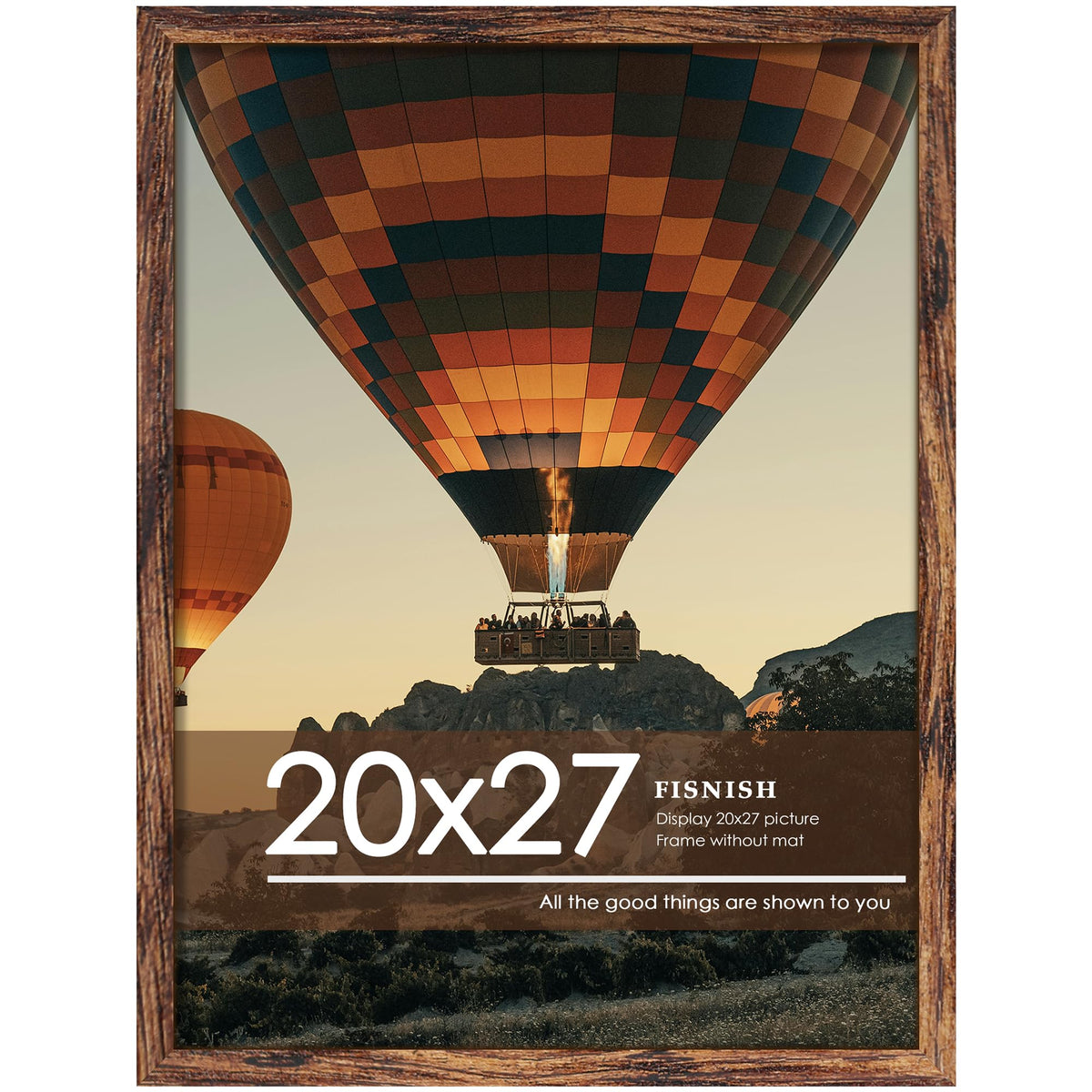 12x16 Picture Frame Brown, Classic Poster Frame for Wall Mounting