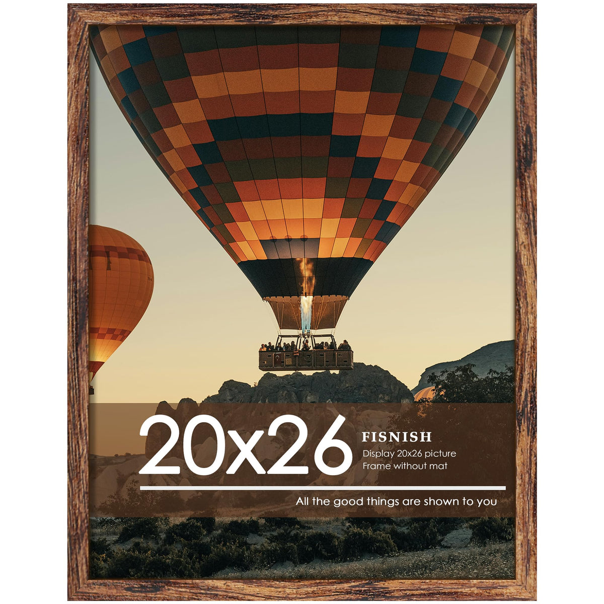 12x16 Picture Frame Brown, Classic Poster Frame for Wall Mounting