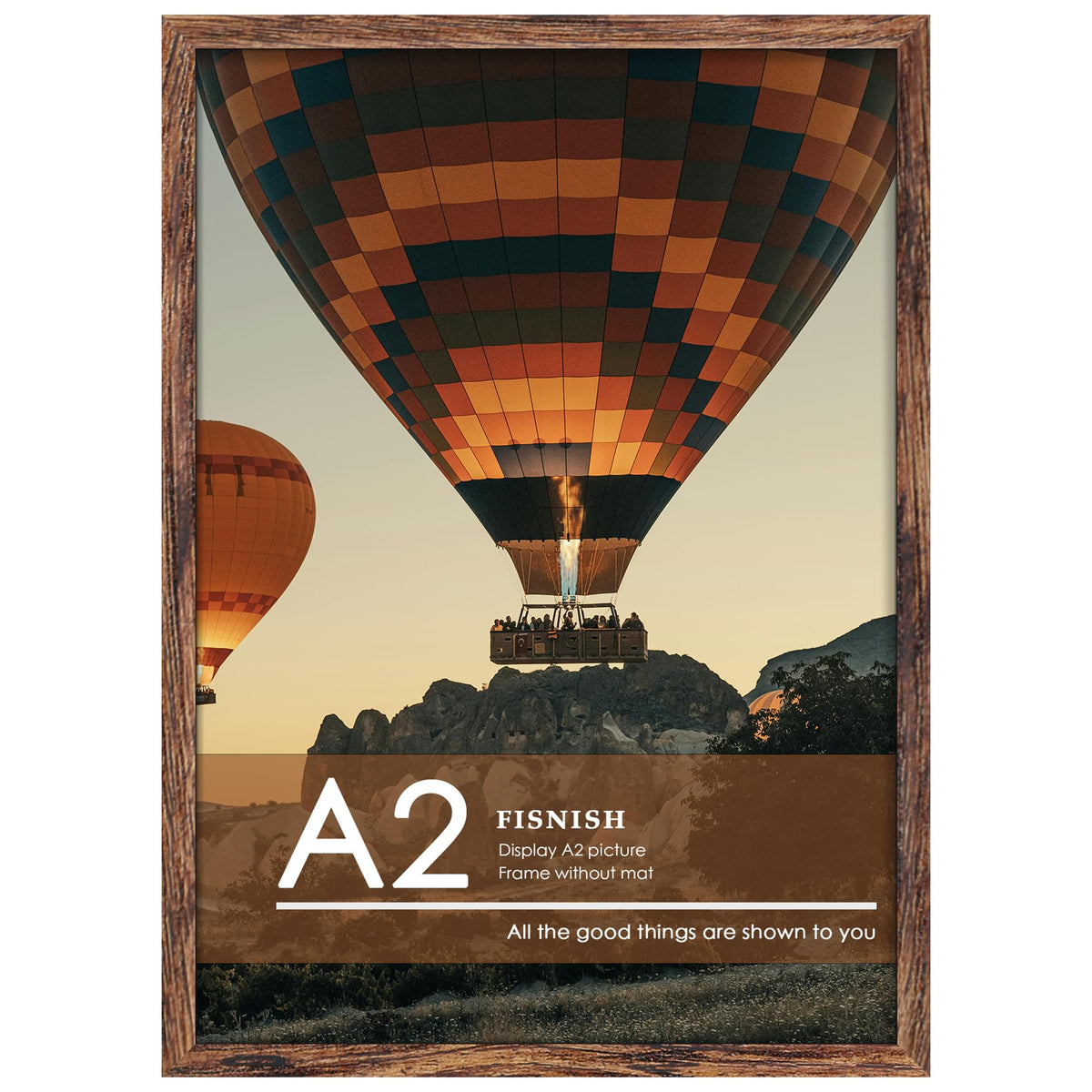 12x16 Picture Frame Brown, Classic Poster Frame for Wall Mounting