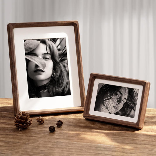 Picture Frame, USA-Sourced Hardwood Photo Frame, Walnut, 5x7