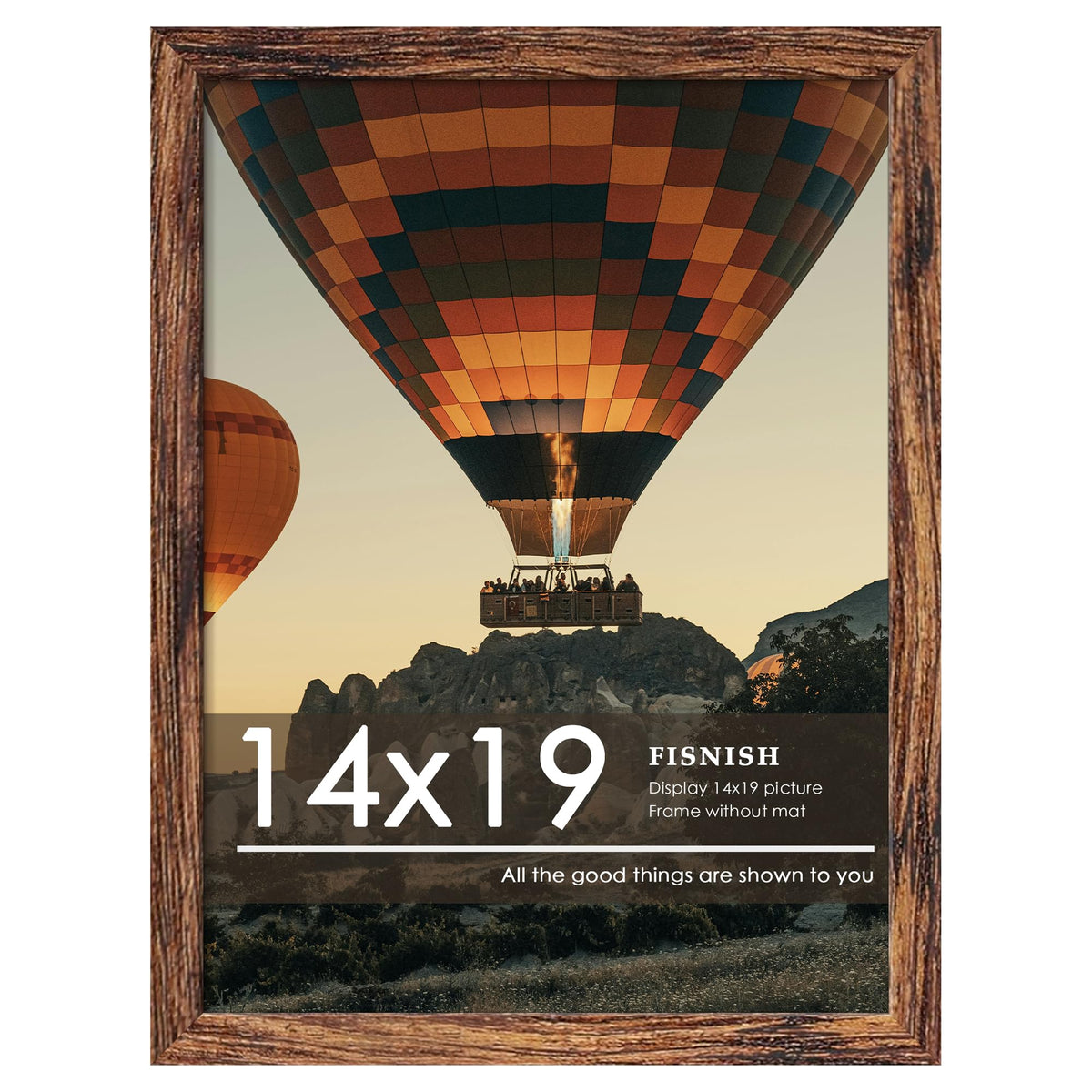 12x16 Picture Frame Brown, Classic Poster Frame for Wall Mounting