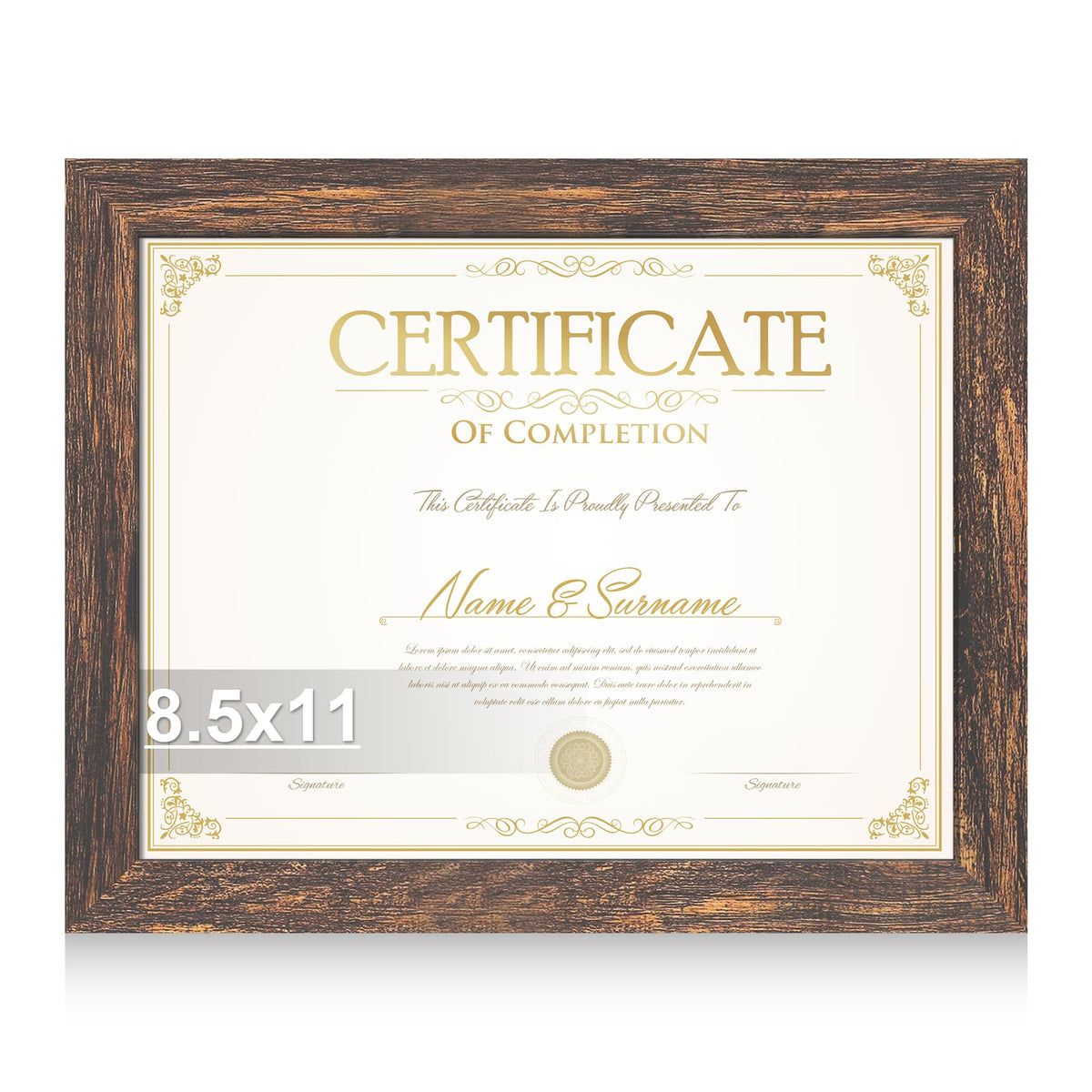 Hongkee 4x6 Picture Frame with Real Glass Wood Frame, 1 Pack (Mat 3.5x5)