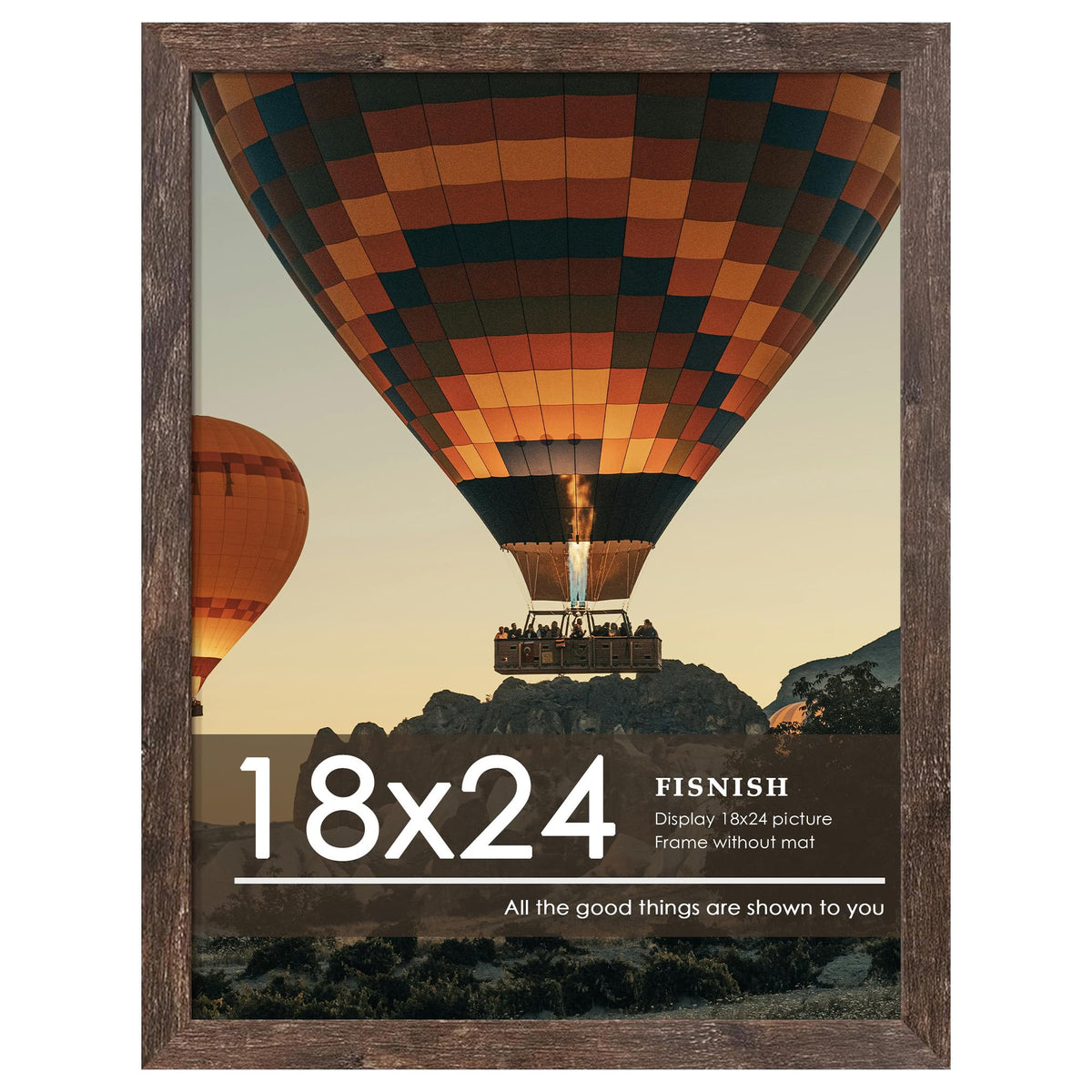 12x16 Picture Frame Brown, Classic Poster Frame for Wall Mounting